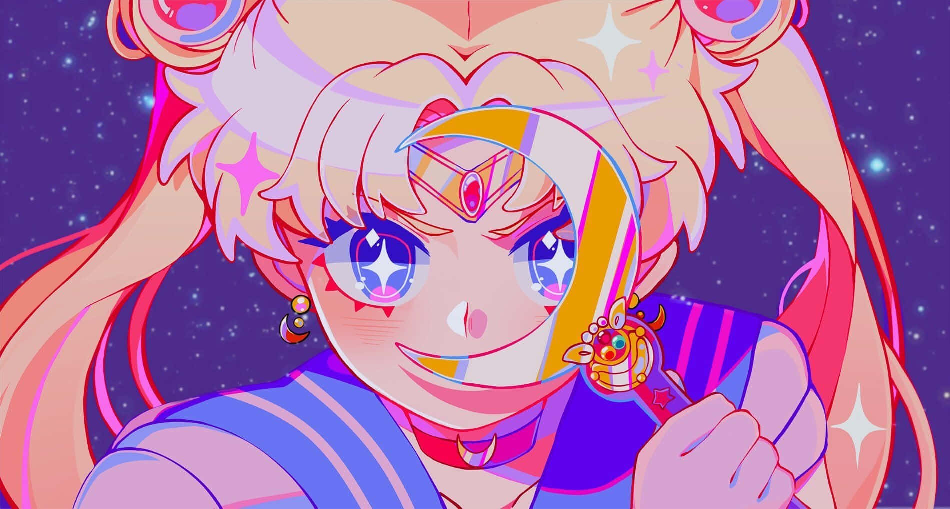 Sailor Moon mov sclipitor estetic Fundal