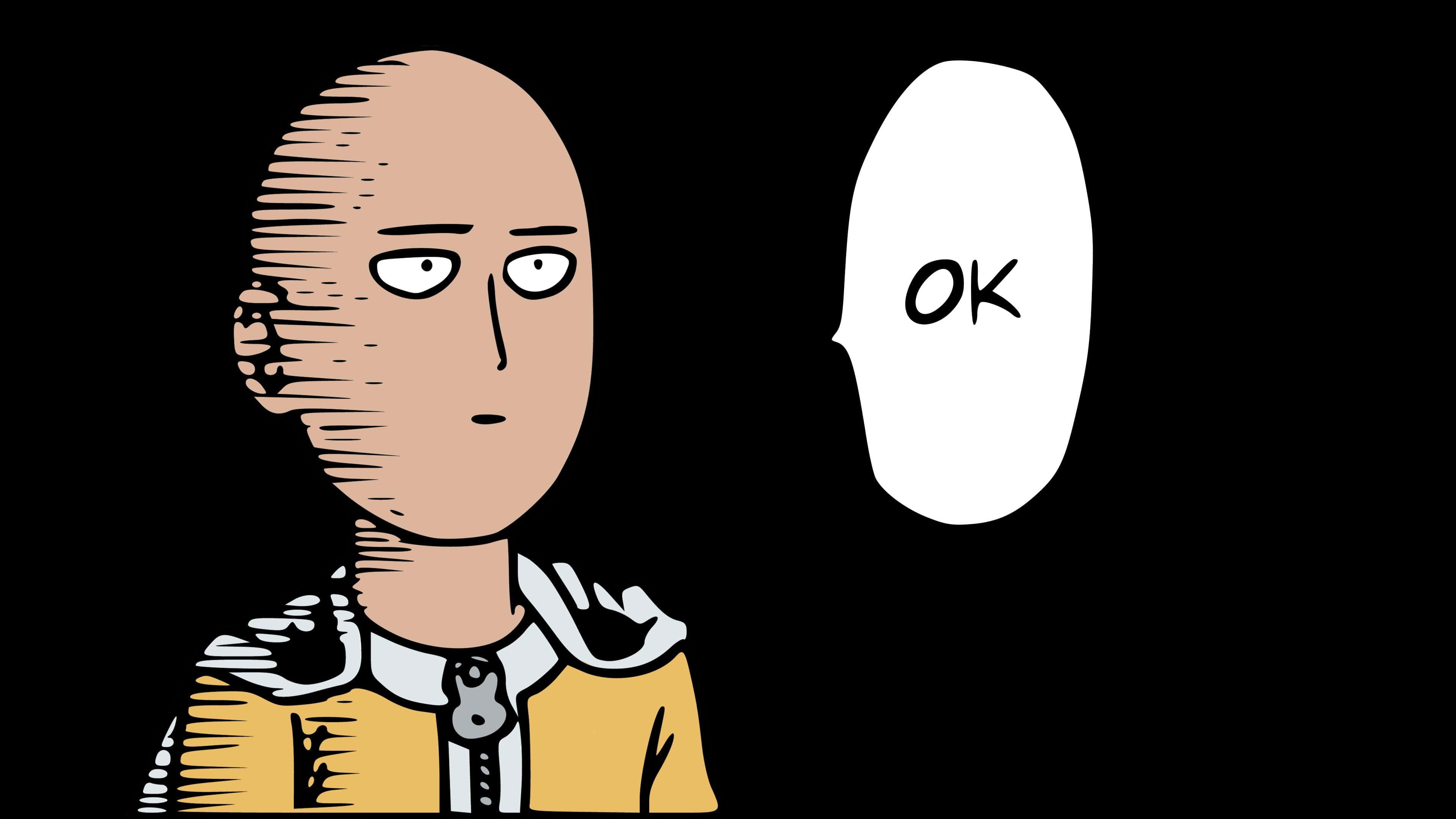 Saitama Anime Pfp Amuzant Fundal