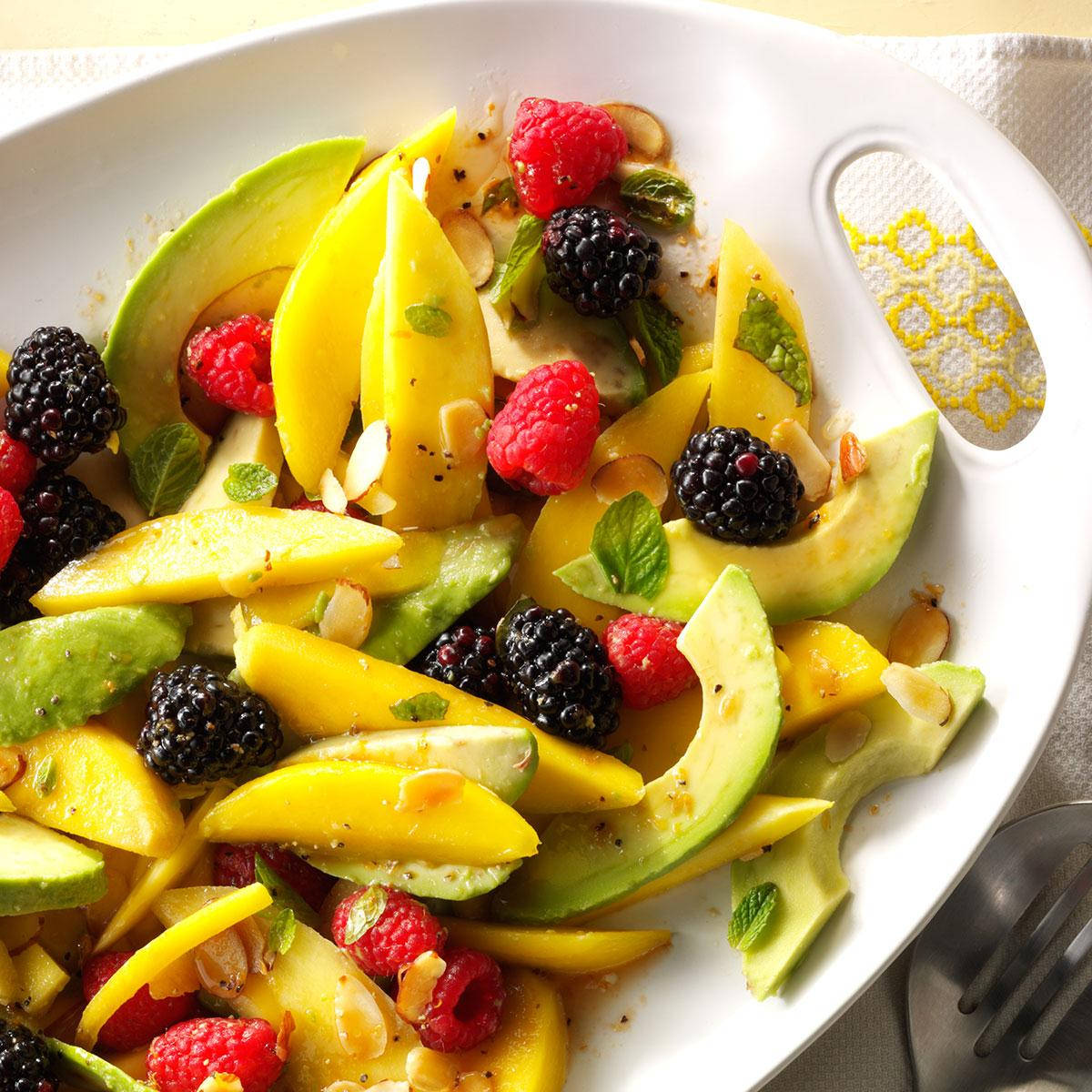 Salată de avocado și fructe de pădure Fundal
