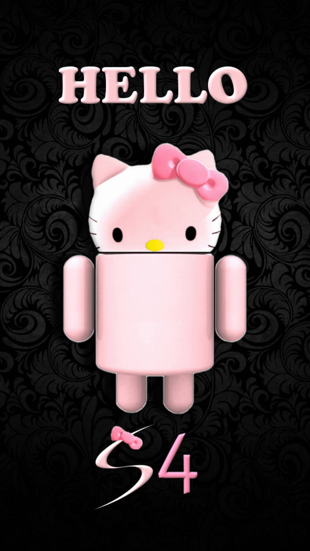 Samsung Galaxy S4 Negru Hello Kitty Fundal