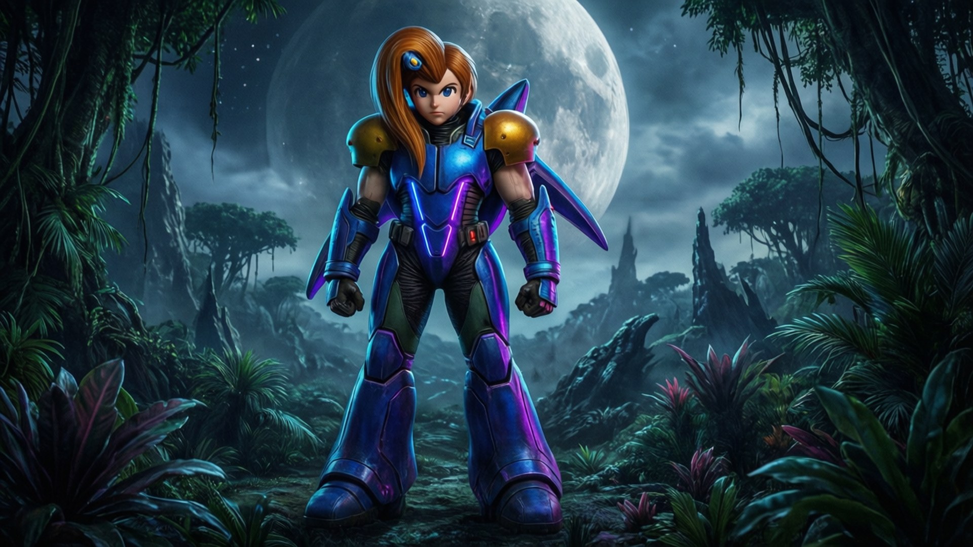 Samus pe Luna Extraterestră Fundal