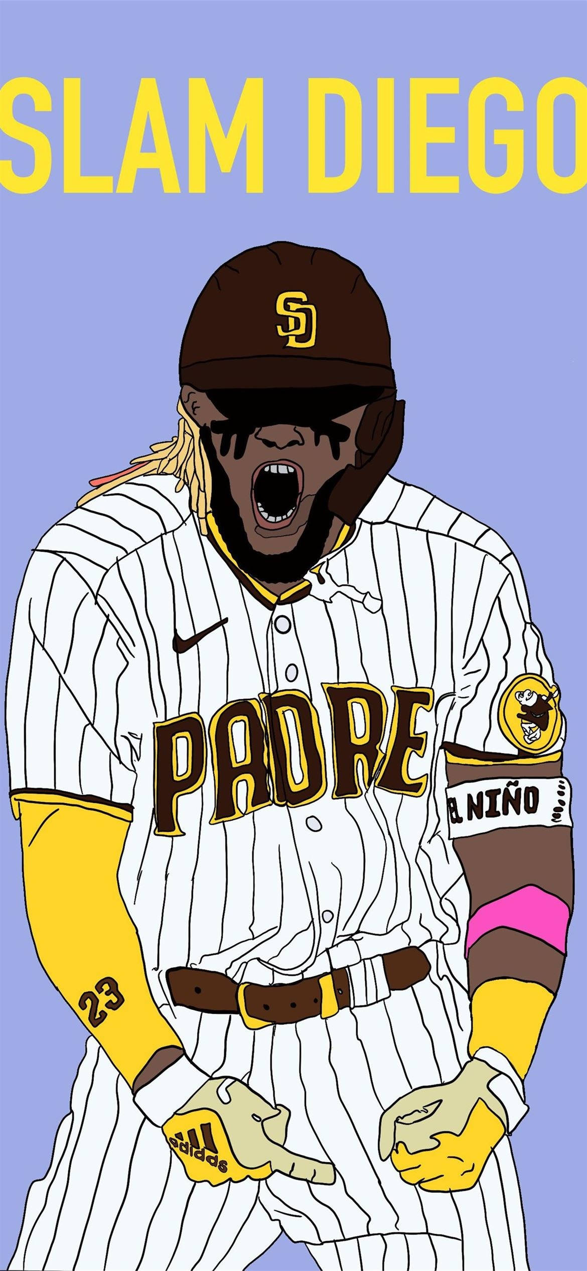 San Diego Padres Tatis Jr. Art Fundal