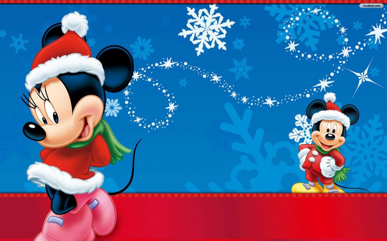 Sărbătorește Crăciunul alături de personajele tale preferate Disney Fundal