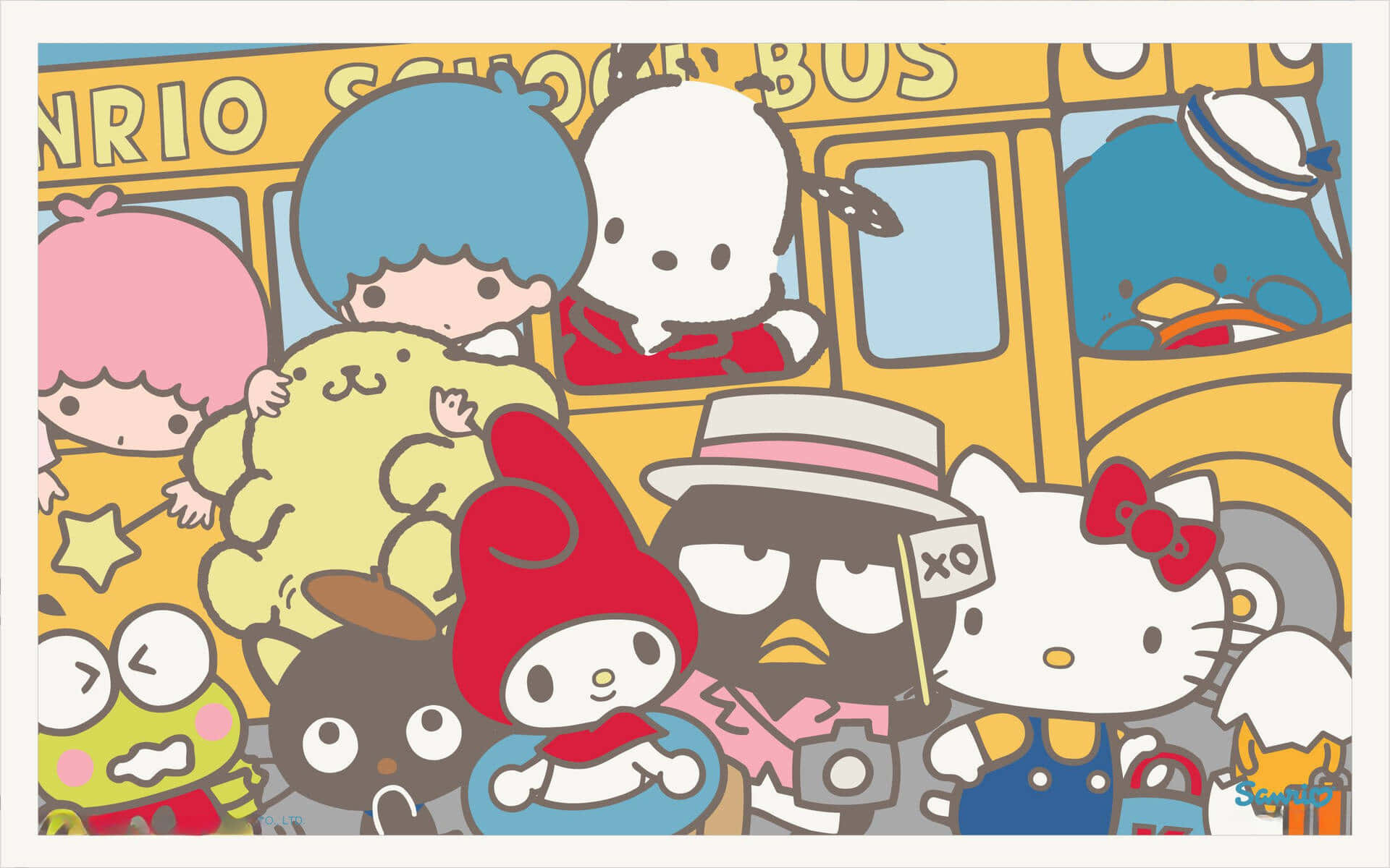 Sărbătorește cu prietenii Sanrio Fundal