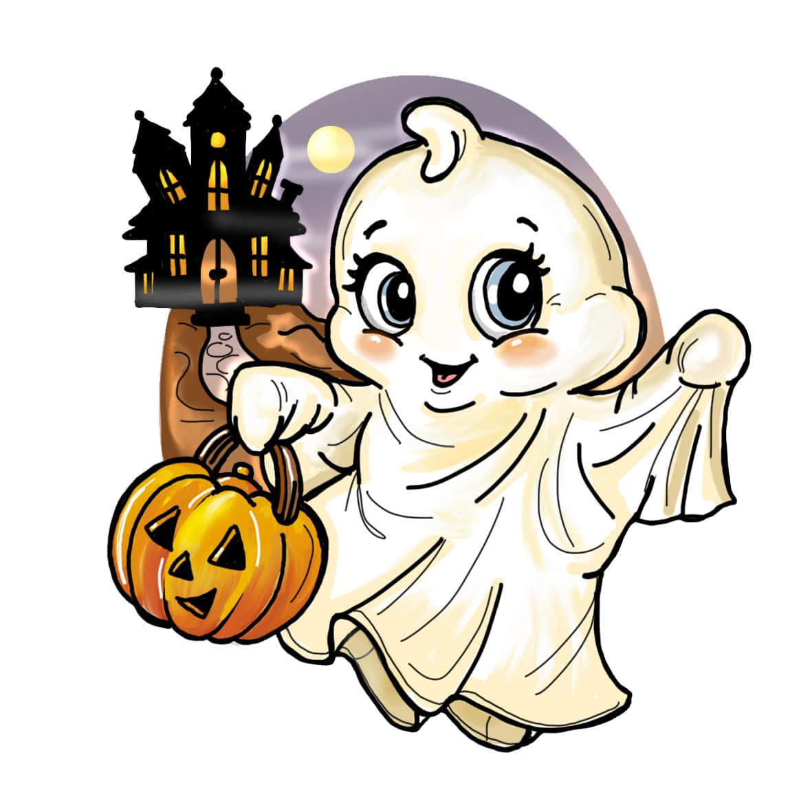 Sărbătorește Halloween-ul cu monstruși adorabili desenați Fundal