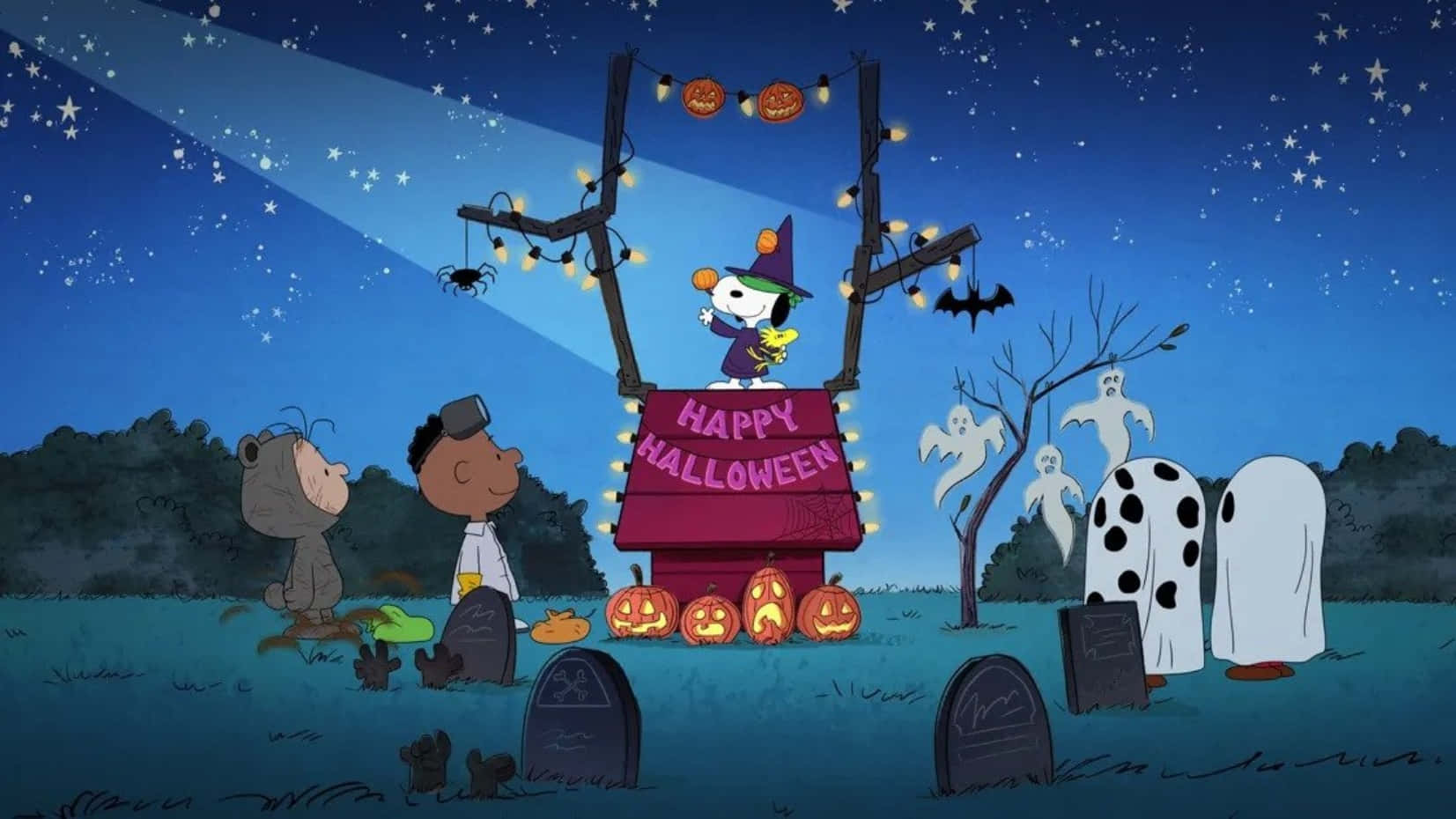 Sărbătorește Halloween-ul cu Charlie Brown Fundal