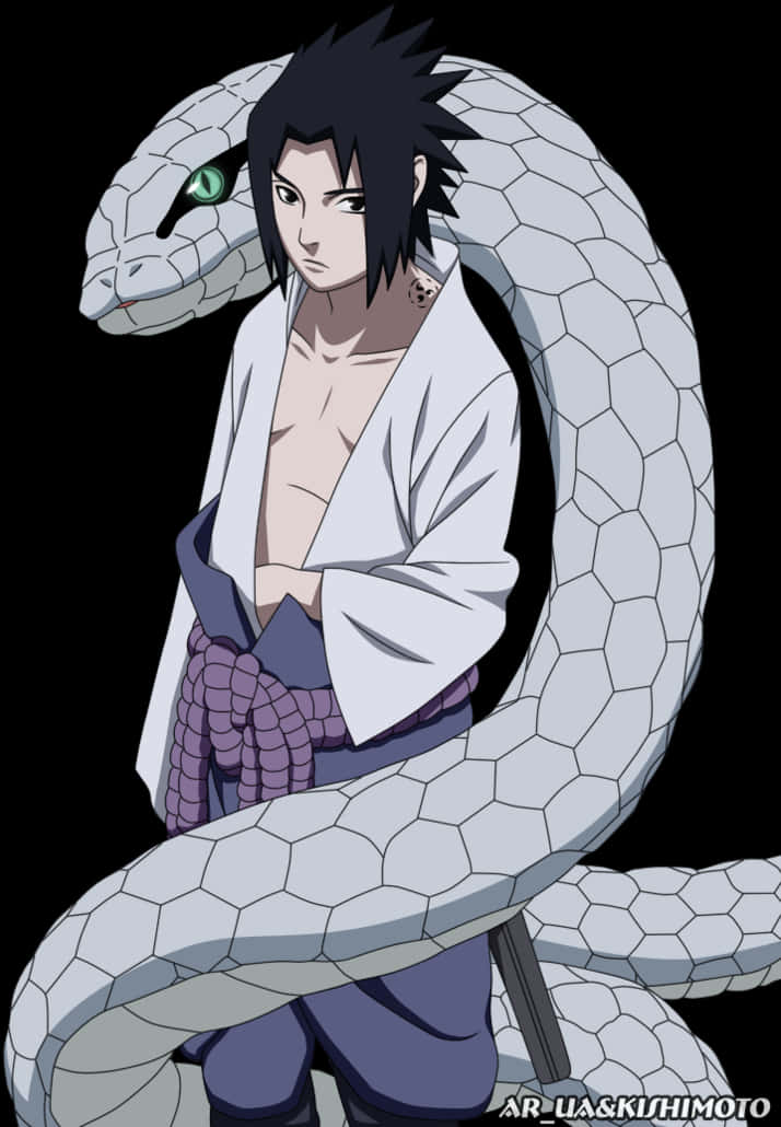 Sasuke cu Șarpele Uriaș Fundal