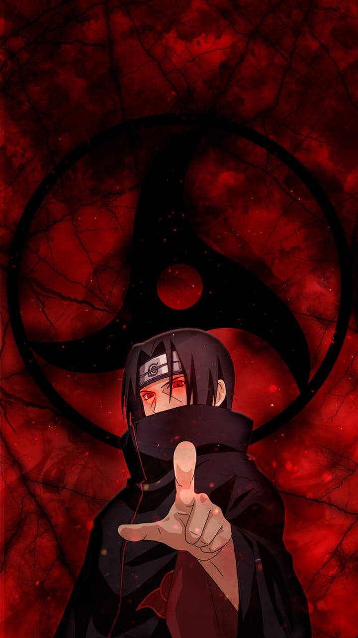 Sasuke estetic în abstract roșu Fundal