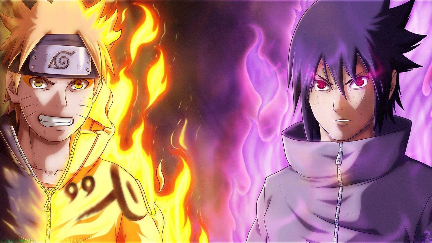 Sasuke și Naruto adolescenți PC Fundal