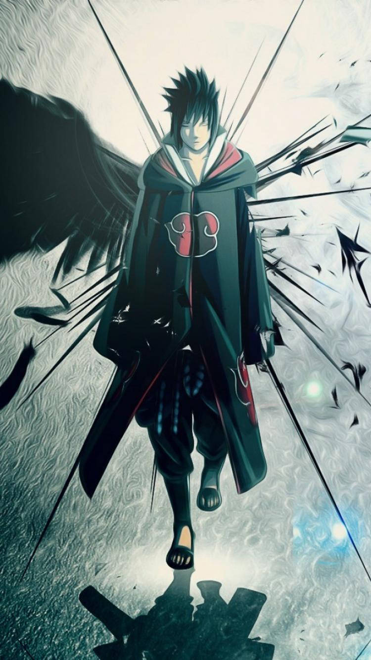 Sasuke Uchiha îmbracă mantia Akatsuki Fundal