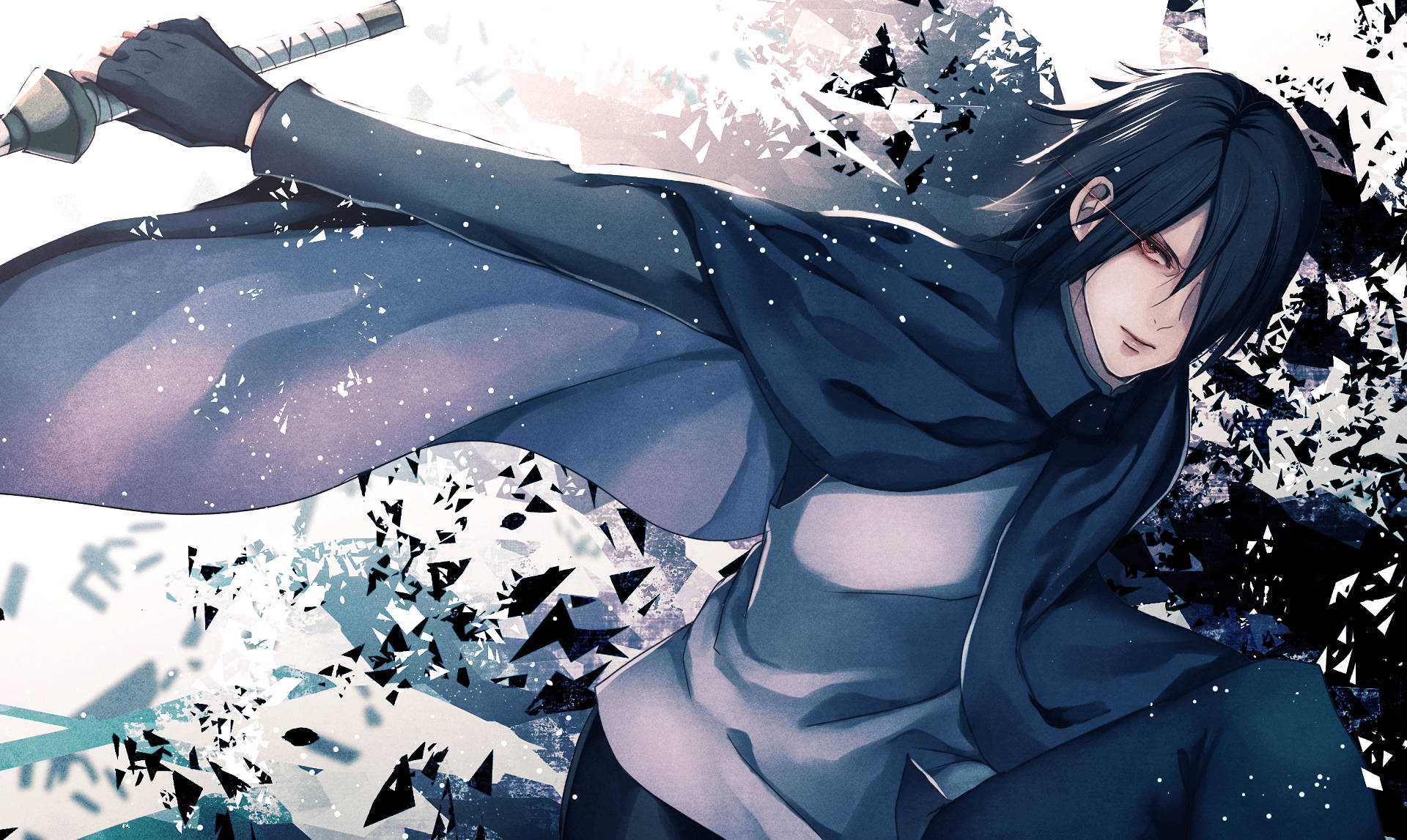 Sasuke Uchiha în Mantia Scânteii Fulgerului - Dezlănțuind puterea Sharingan-ului Fundal