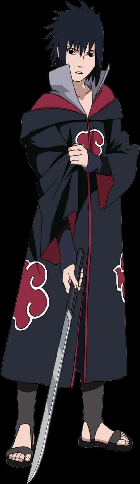 Sasuke Uchiha în Roba Akatsuki Fundal
