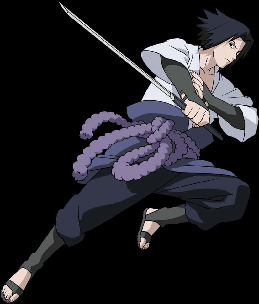 Sasuke Uchiha - Poză dinamică de acțiune Fundal