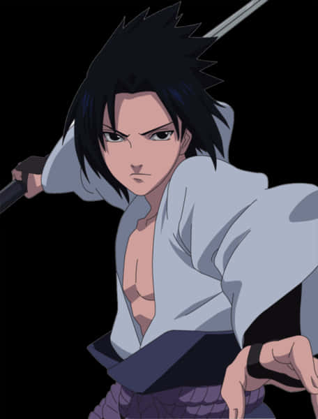 Sasuke Uchiha Pregătit de Luptă Fundal