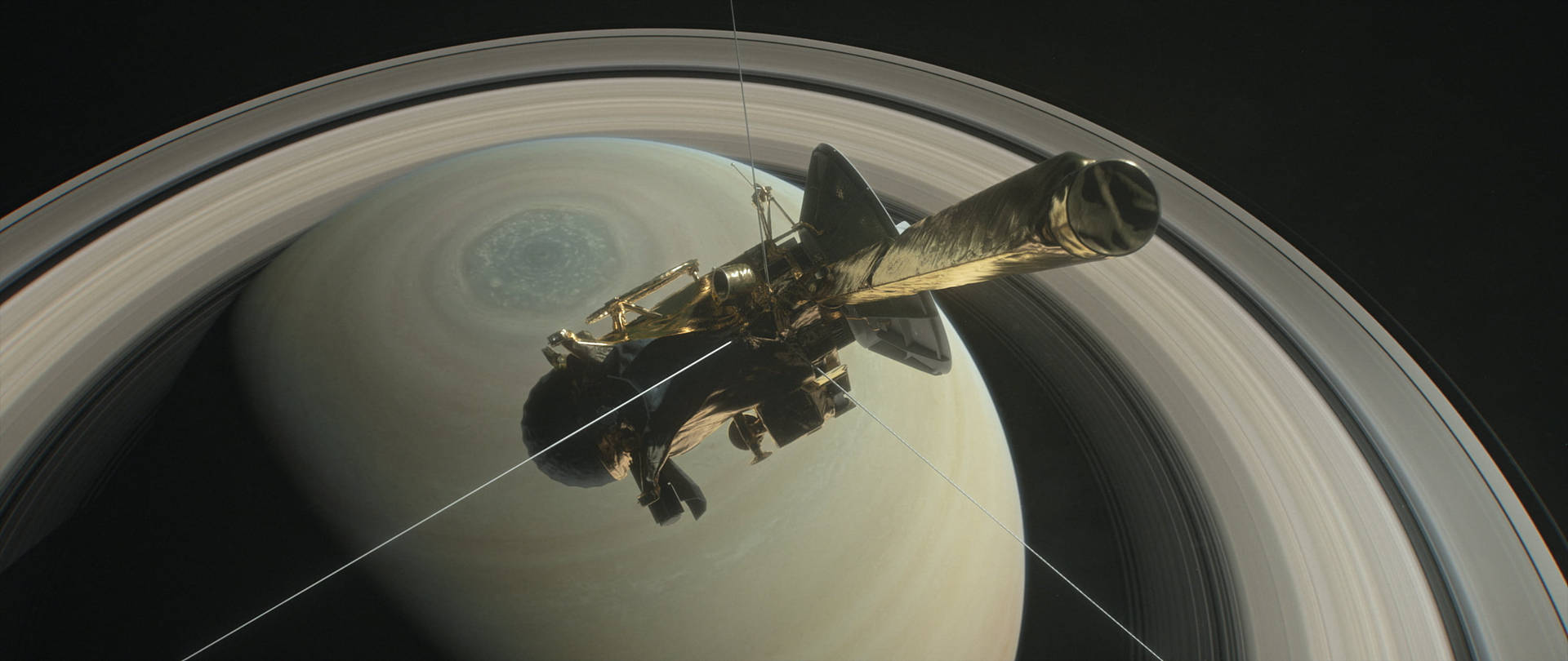 Satelit Saturn 4K — 4K spațiu GIF Fundal