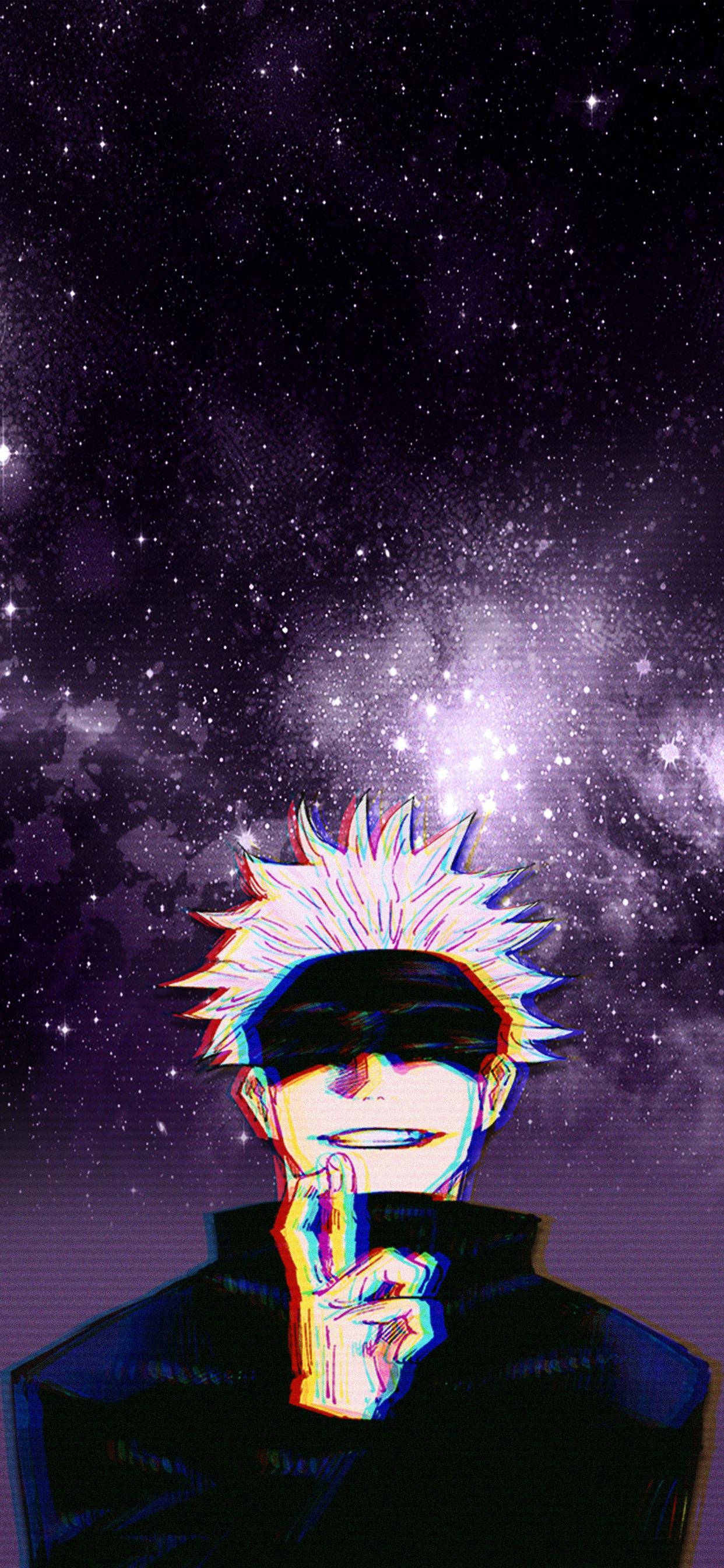 Satoru Gojo Jujutsu Kaisen editare galaxie infinită Fundal