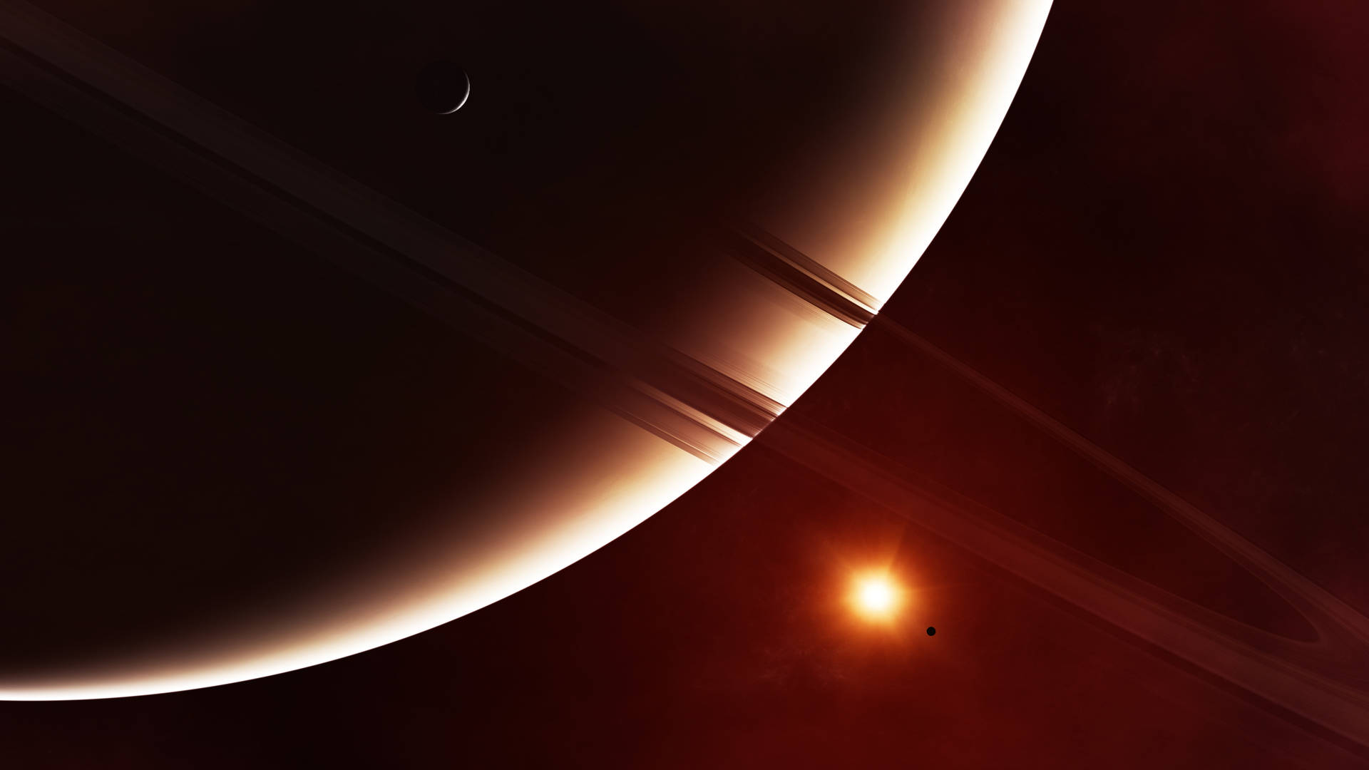 Saturn cald 4K — 4K spațiu GIF Fundal