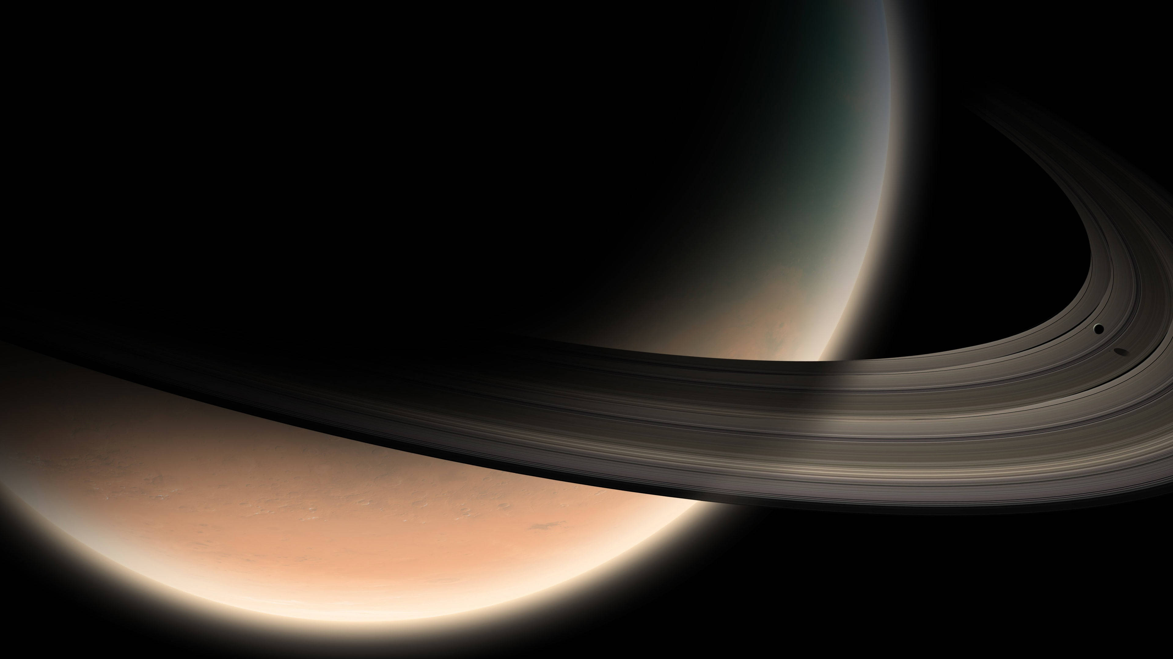 Saturn de aproape 4K Fundal