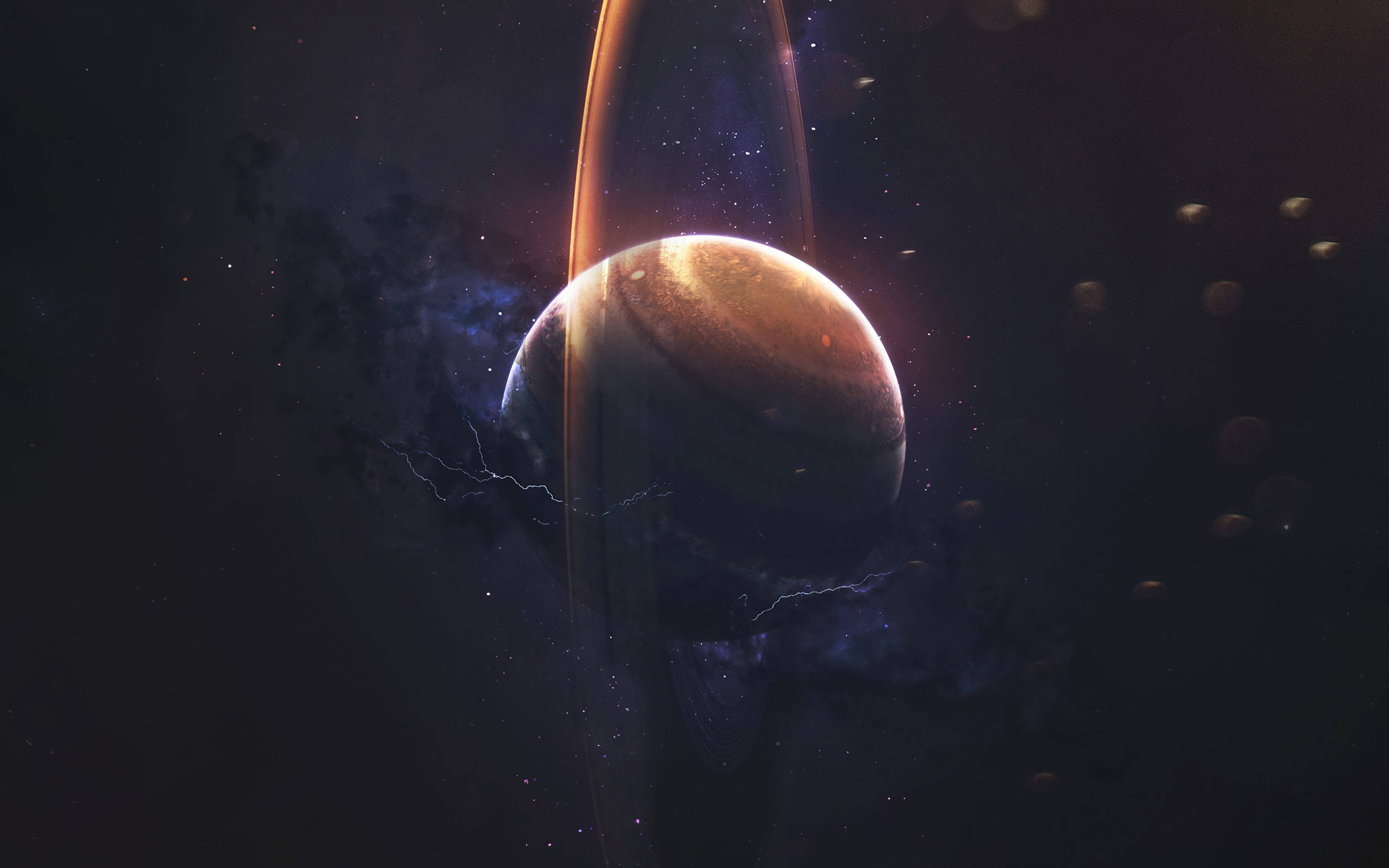 Saturn în picioare 4K Fundal