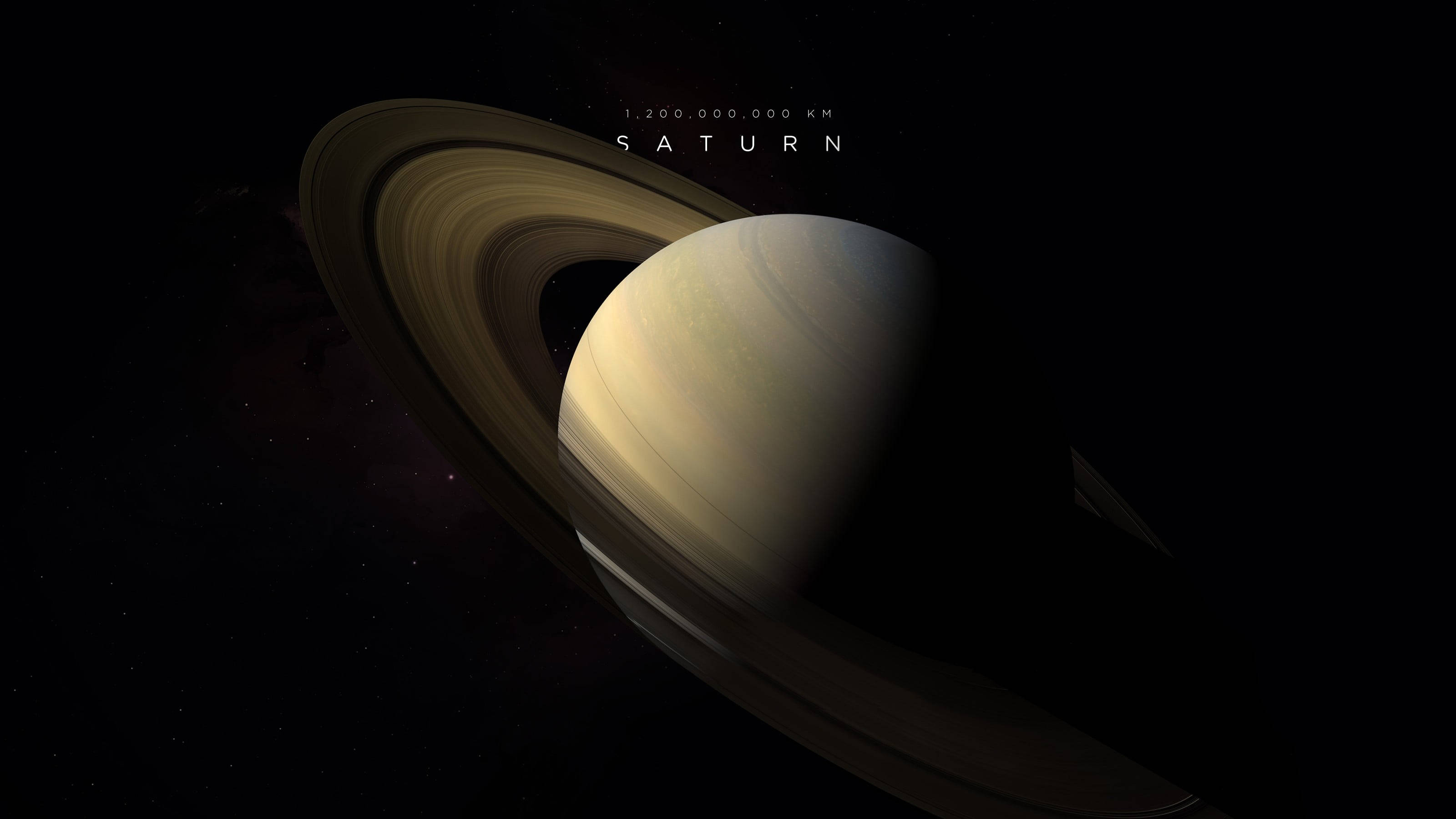 Saturn îndepărtat 4K Fundal