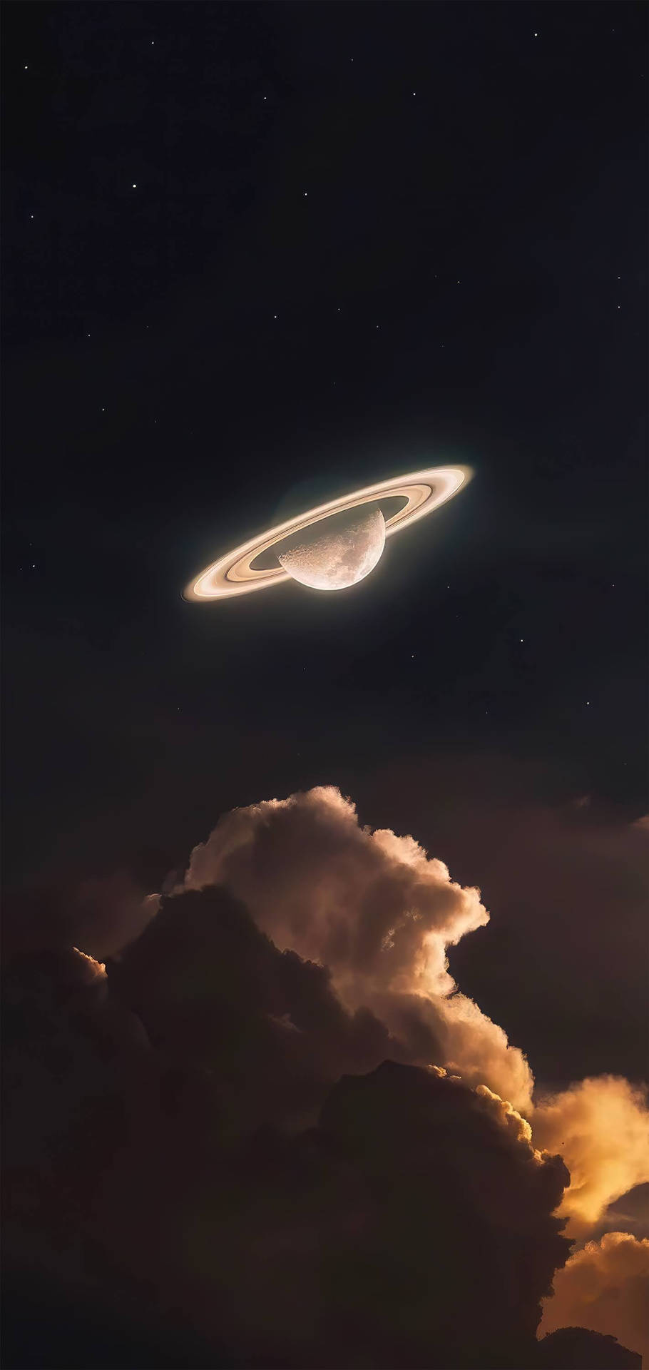 Saturn strălucitor 4K — 4K spațiu GIF Fundal