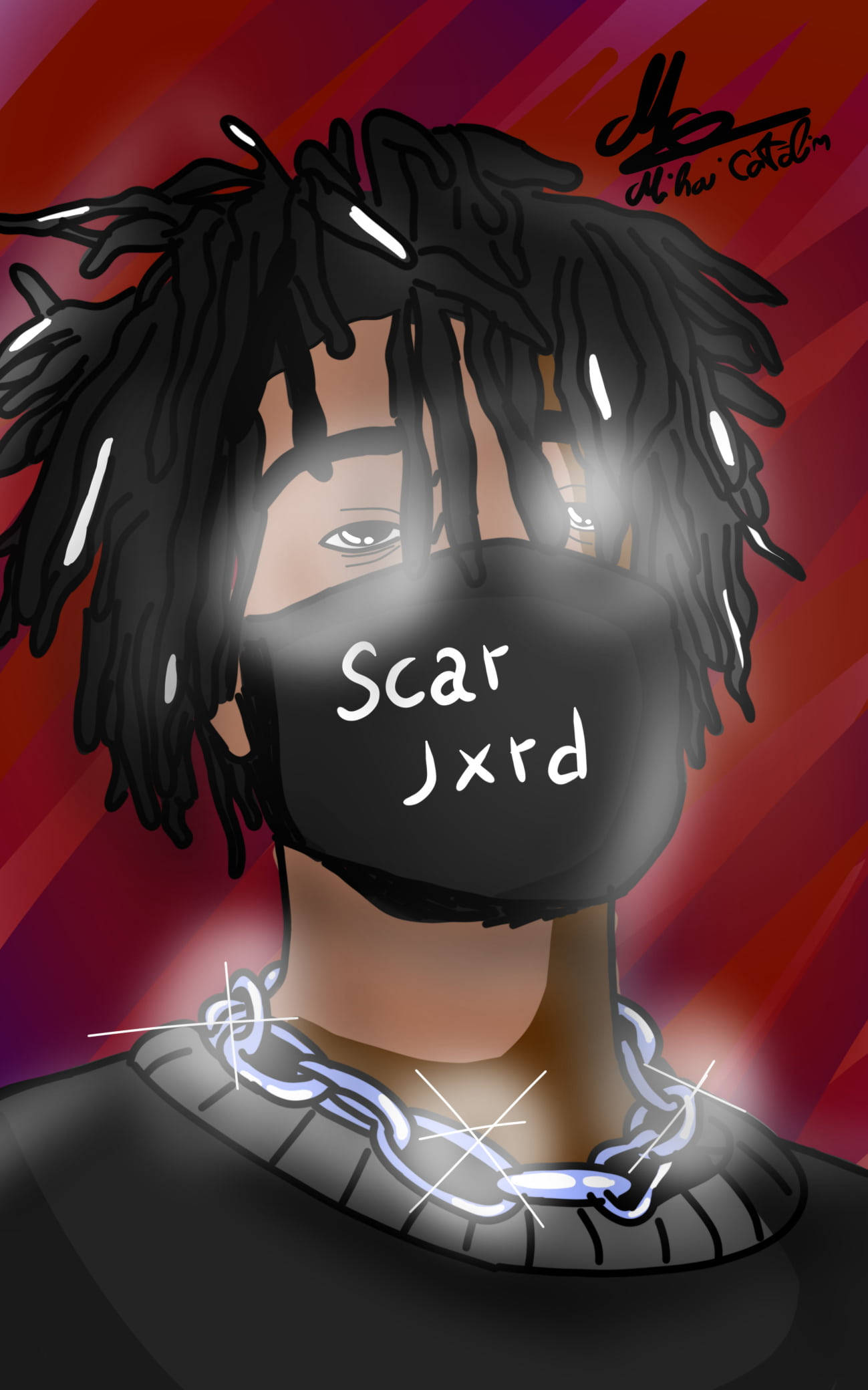 Scarlxrd Roșu Fan Art Fundal