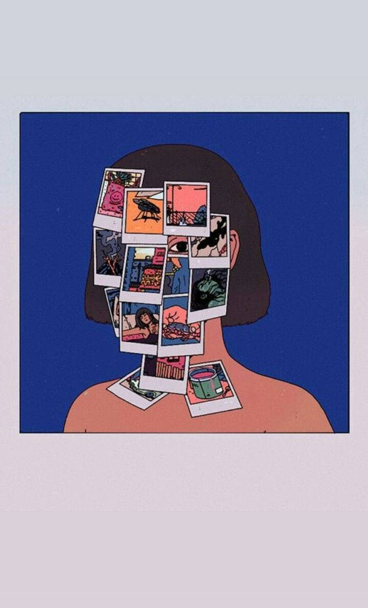 Schițe Estetice cu Fotografii Polaroid Fundal