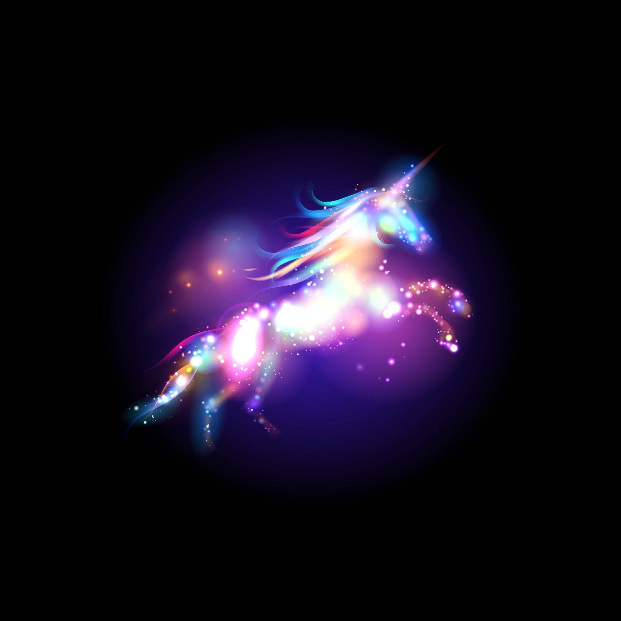 Sclipici și Unicorni Sărind Fundal