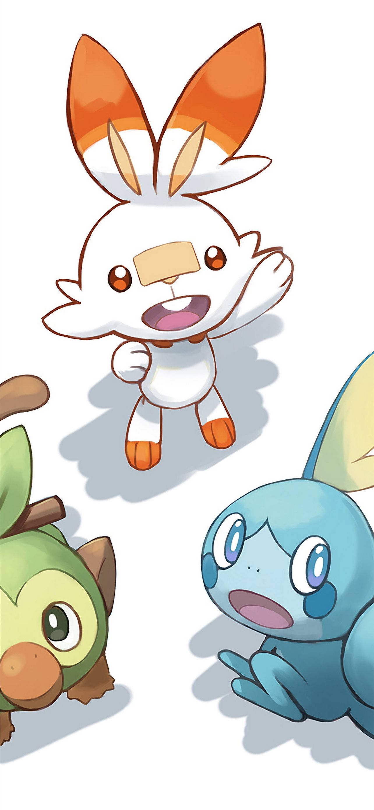 Scorbunny și alți starteri din Galar Fundal