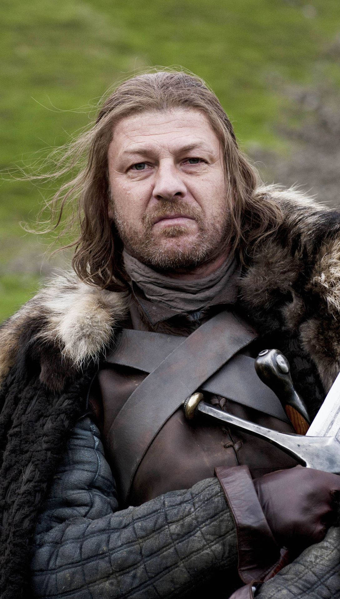 Sean Bean în scenă din Game of Thrones Fundal