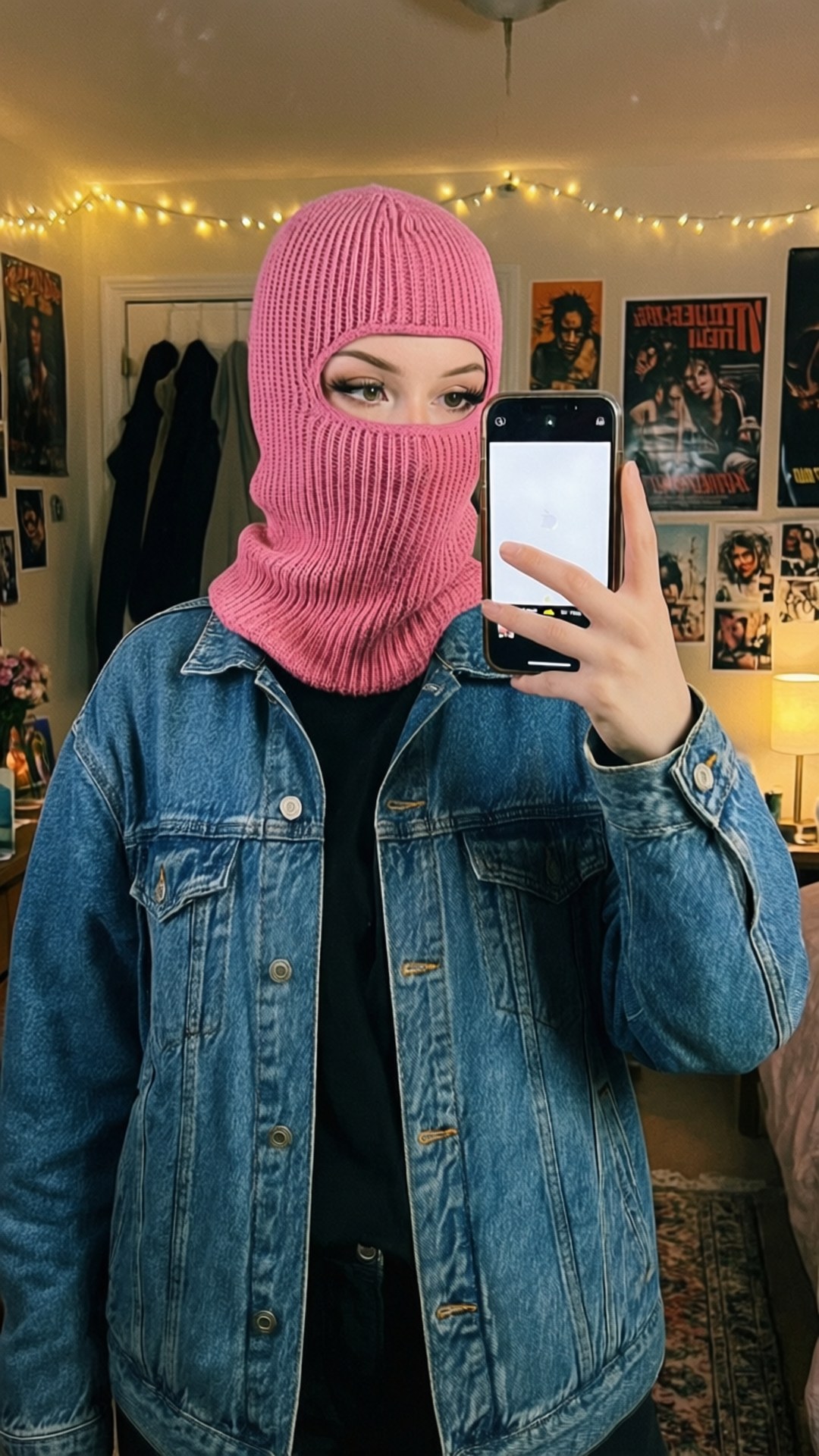 Selfie de baddie în oglindă Fundal