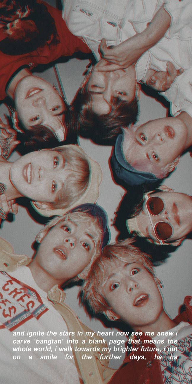 Selfie estetică de grup BTS Fundal