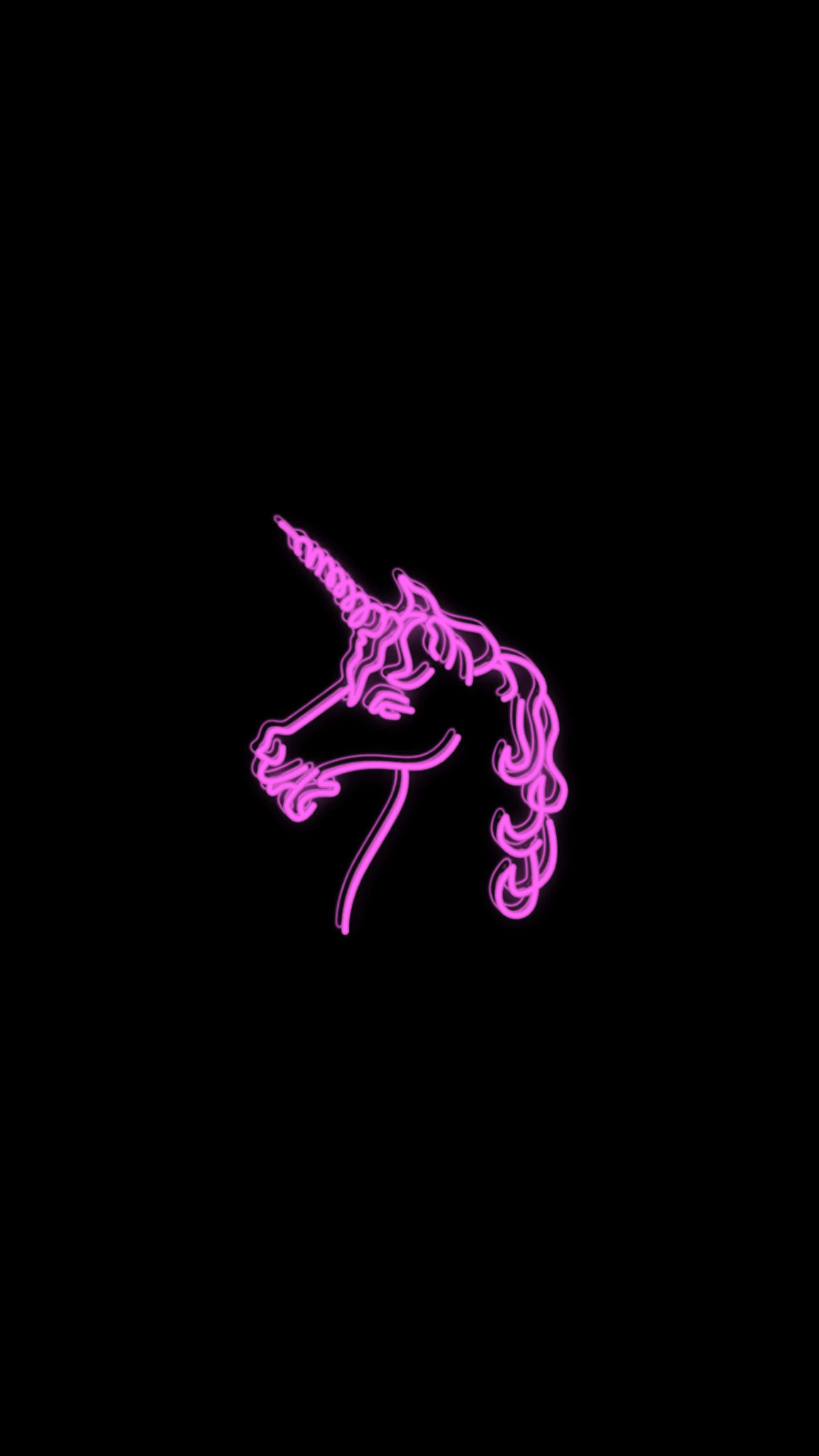 Semnal drăguț cu unicorn neon roz Fundal