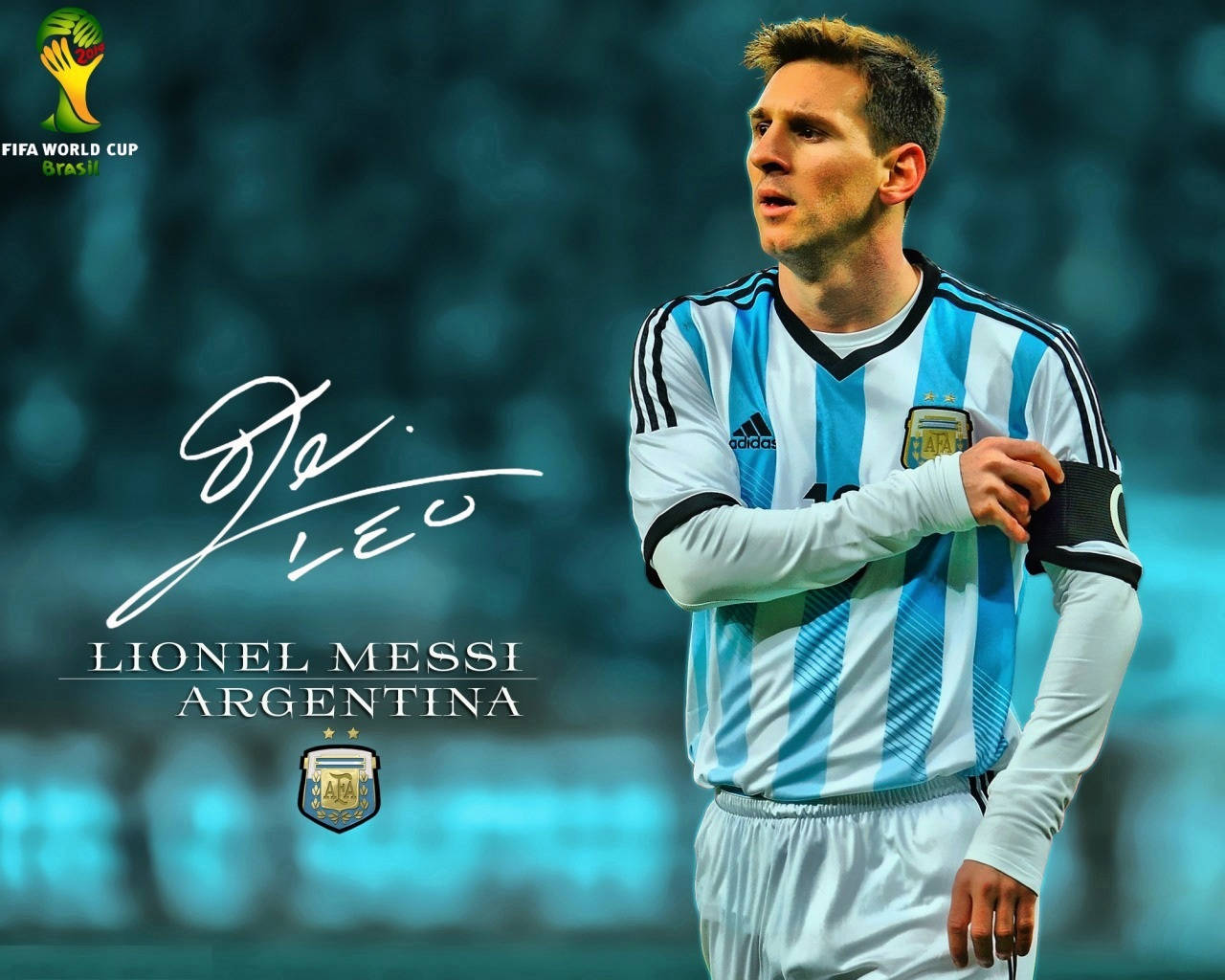 Semnătura lui Lionel Messi Argentina Fundal