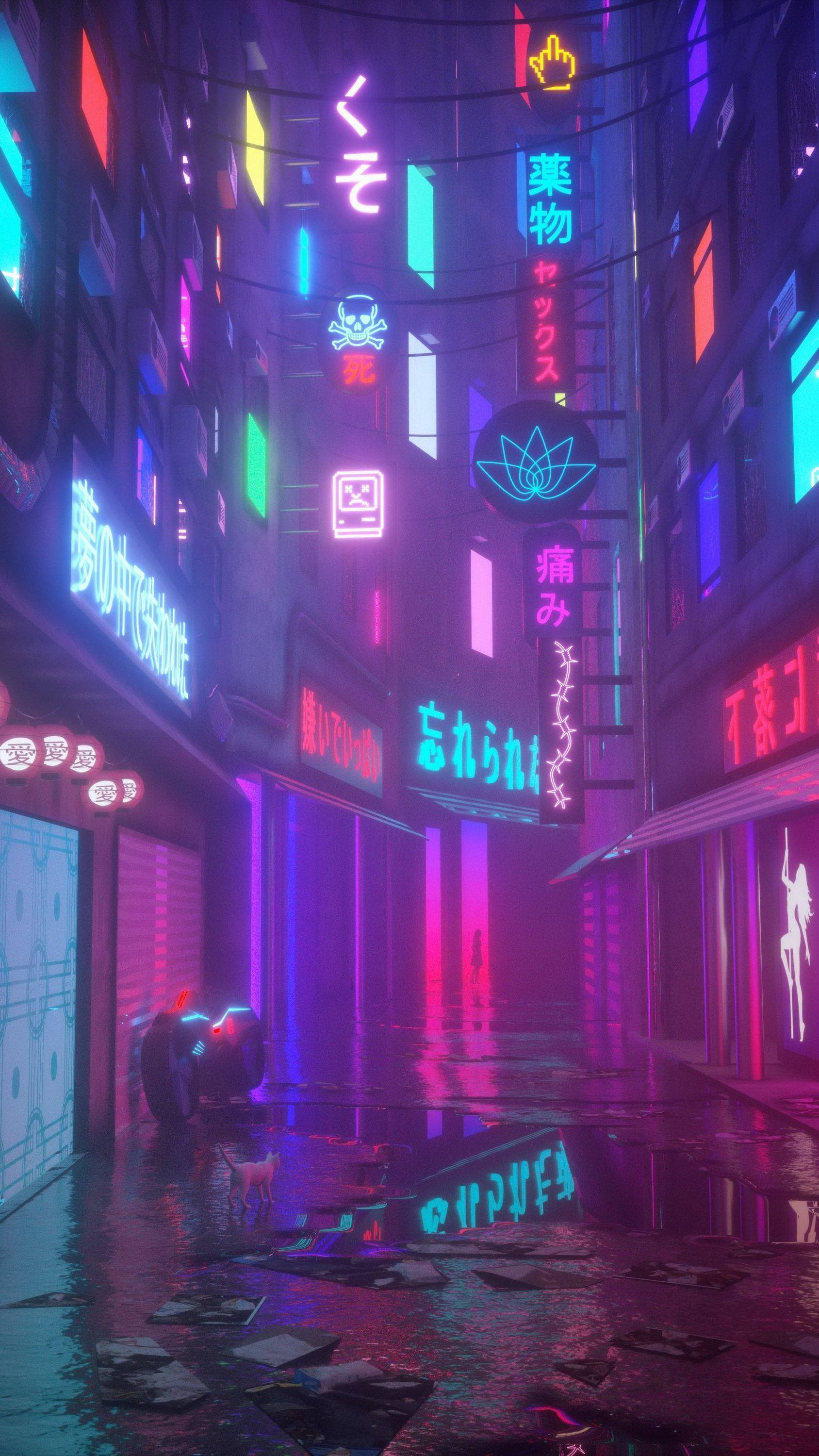 Semne neon estetice mov deschis Fundal