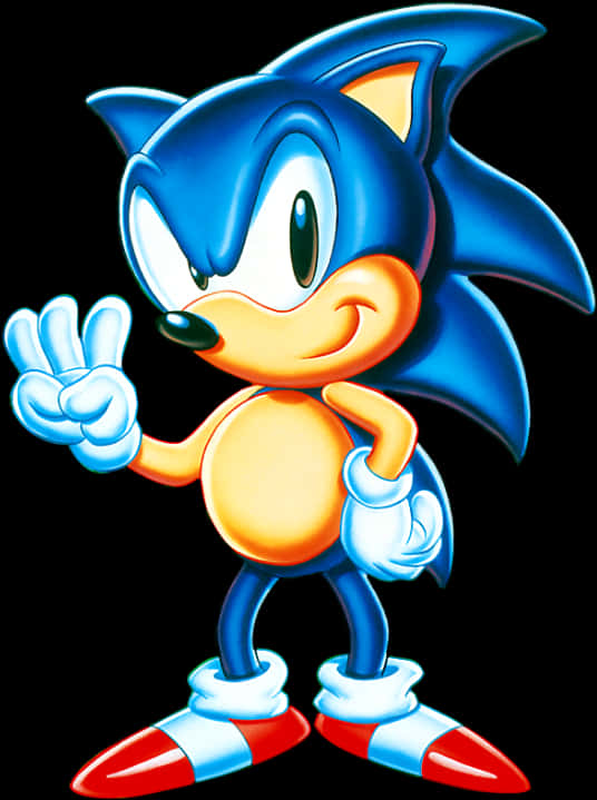 Semnul păcii clasic Sonic Fundal