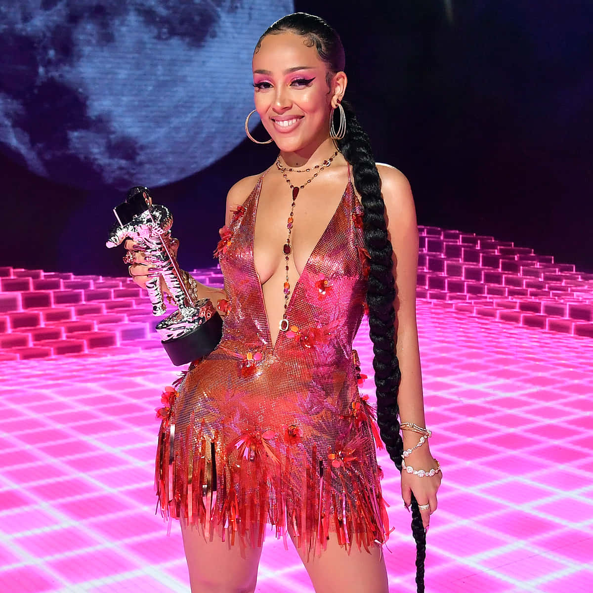 Senzația pop Doja Cat în concert Fundal