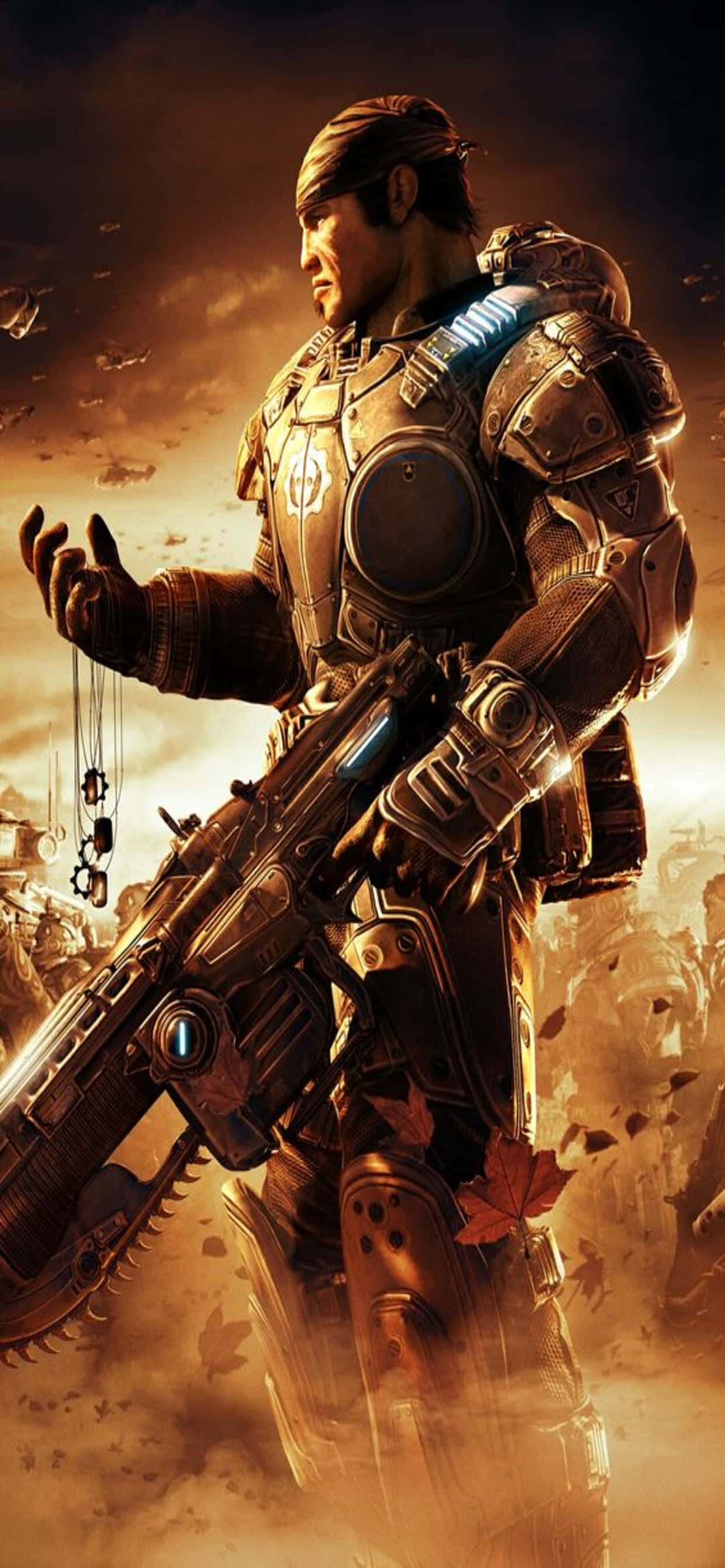 Fundal sepia Marcus iPhone XS Max Gears Of War 5 Fundal