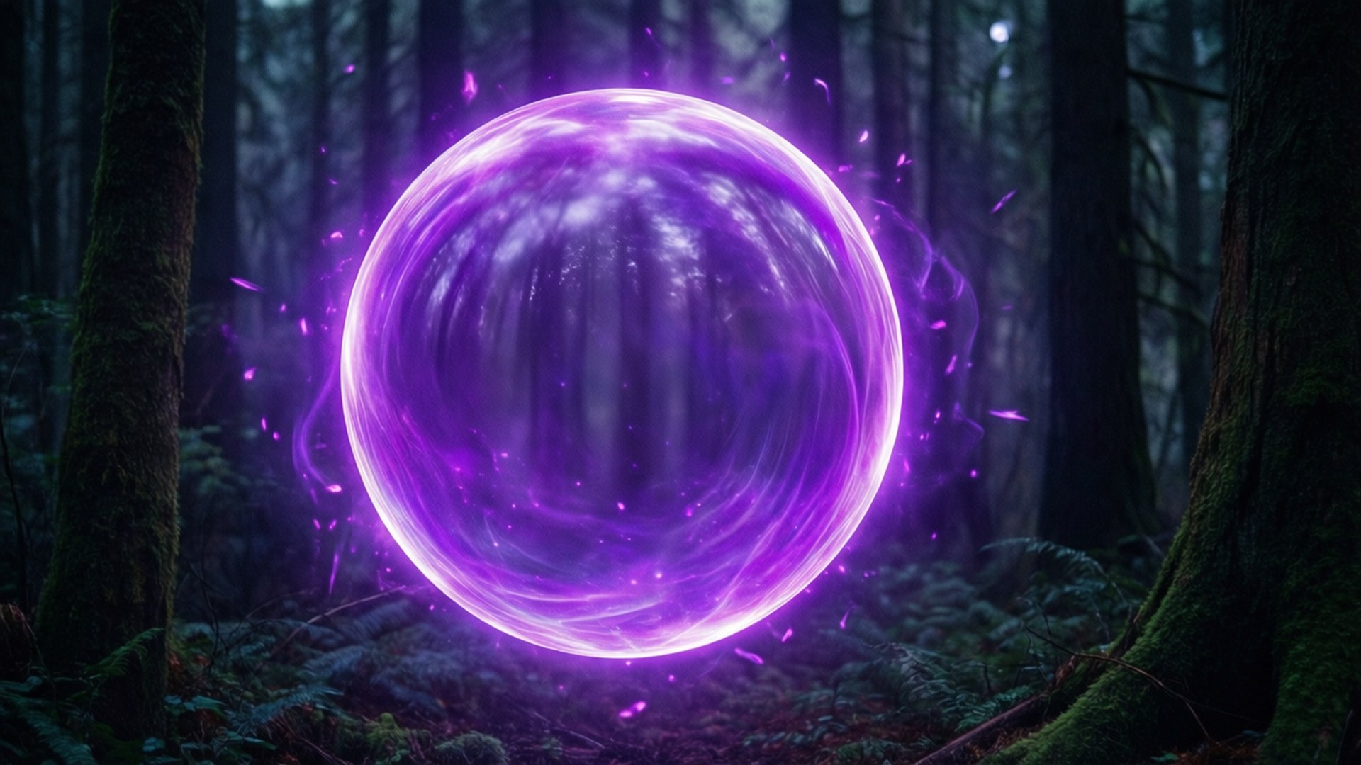 Sferă Strălucitoare Violet Fundal