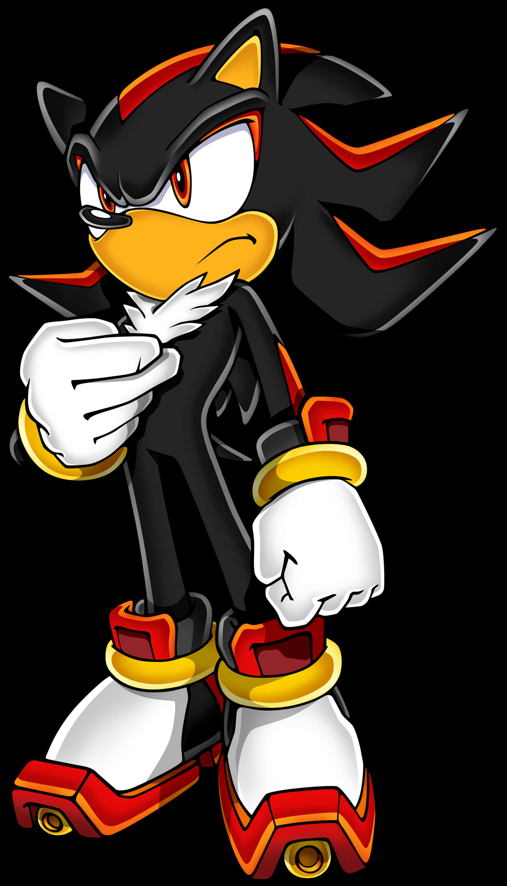 Shadow The Hedgehog în Poziție Verticală Fundal