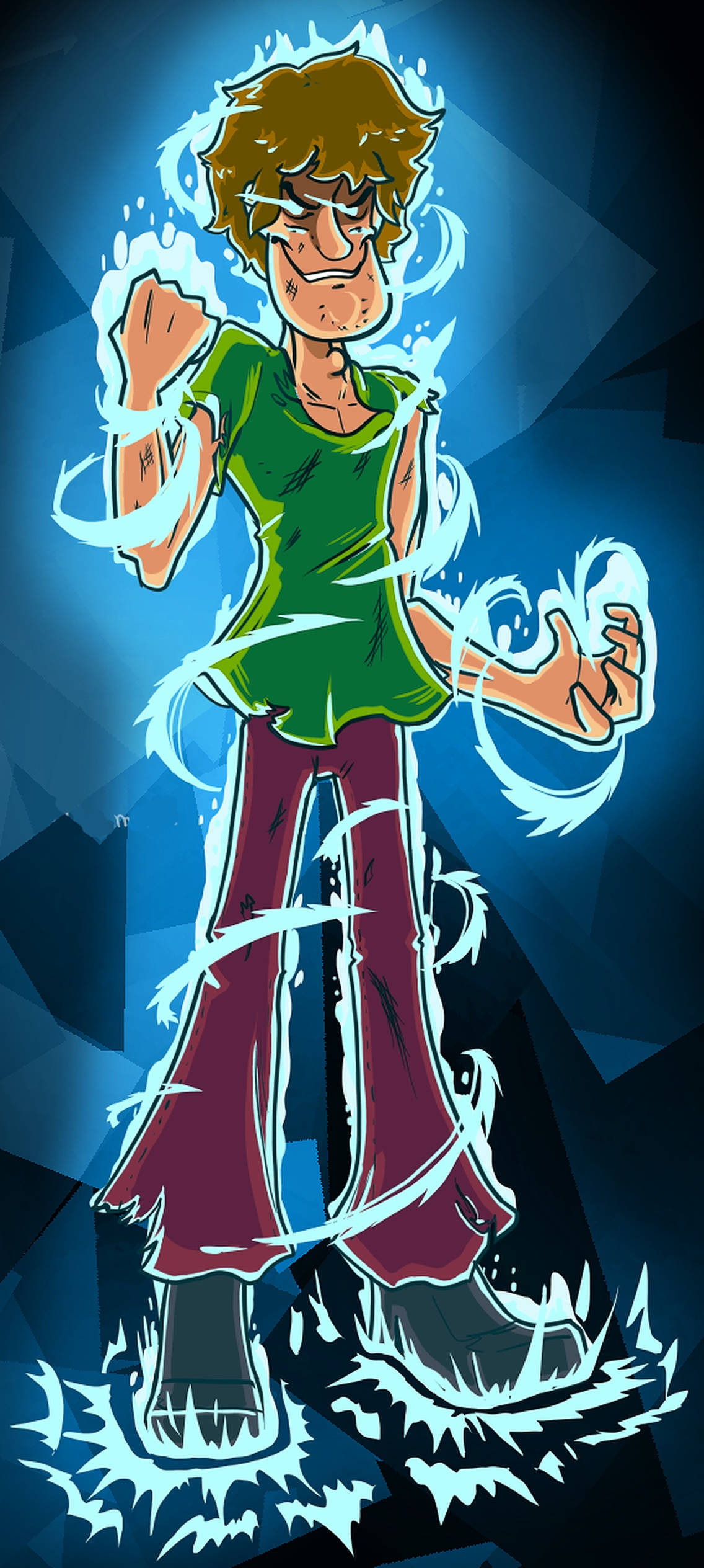 Shaggy Ultra Instinct Strălucește Fundal