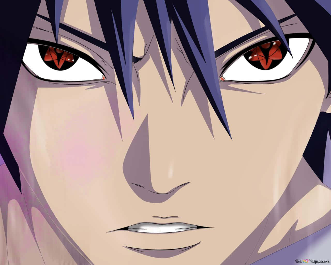 Sharingan Activat – Sasuke se Pregătește de Luptă Fundal