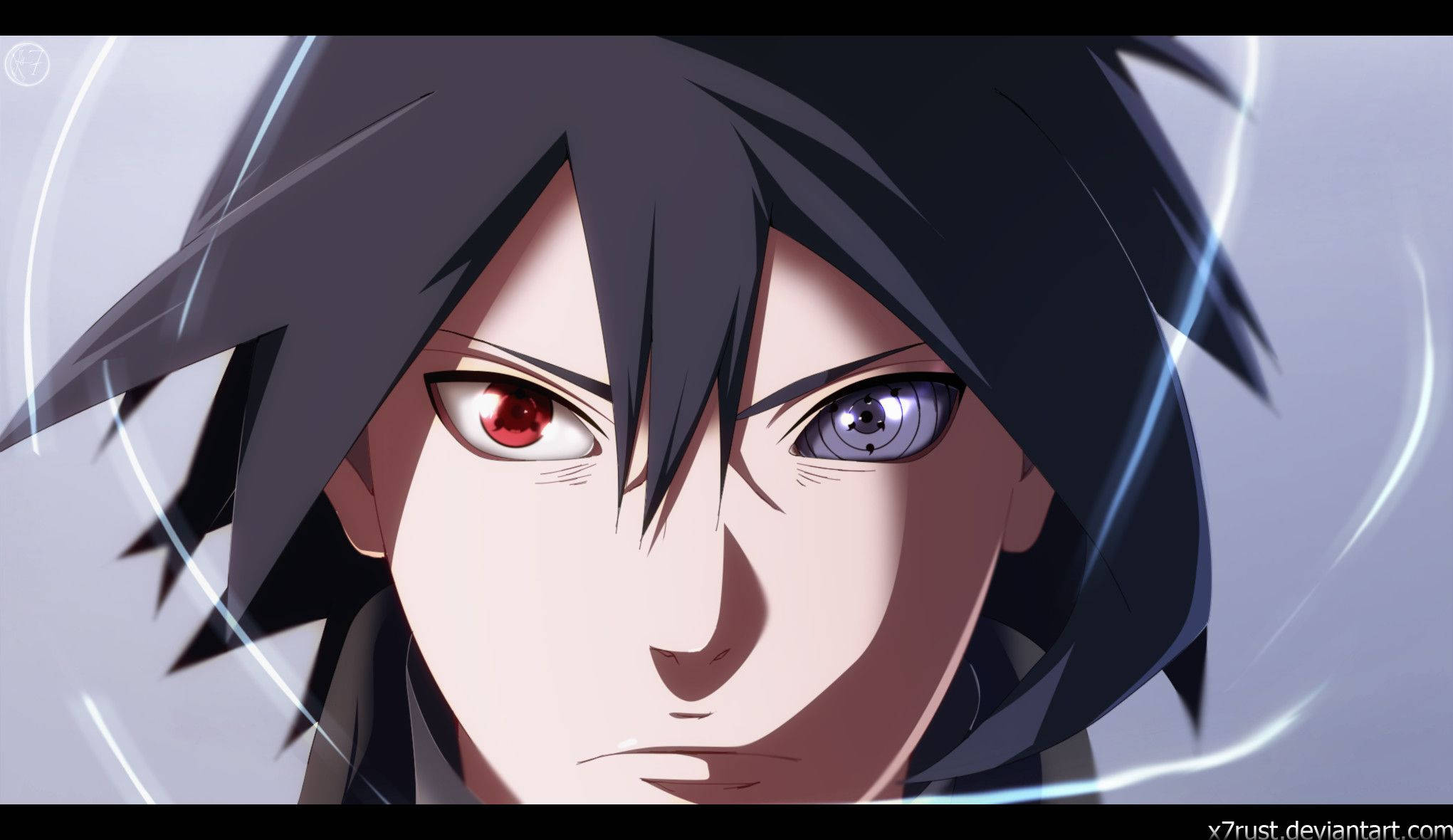 Sharingan și Rinnegan combinate ale lui Sasuke Fundal