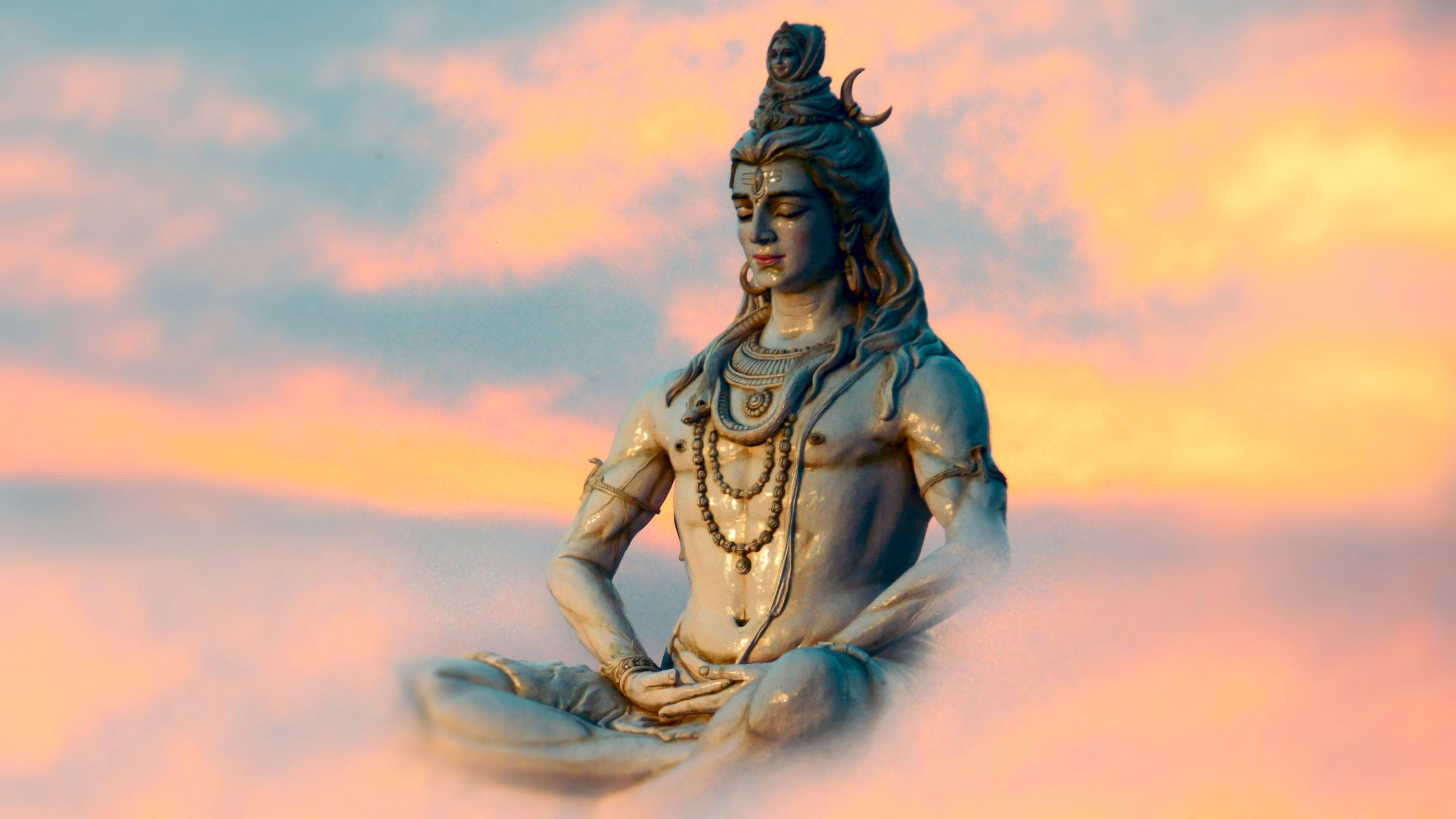 Shiv Shankar pe cer pastelat HD Fundal