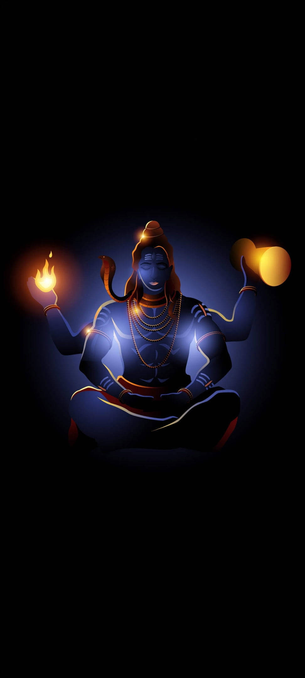 Shiva Întunecat Strălucitor Fundal