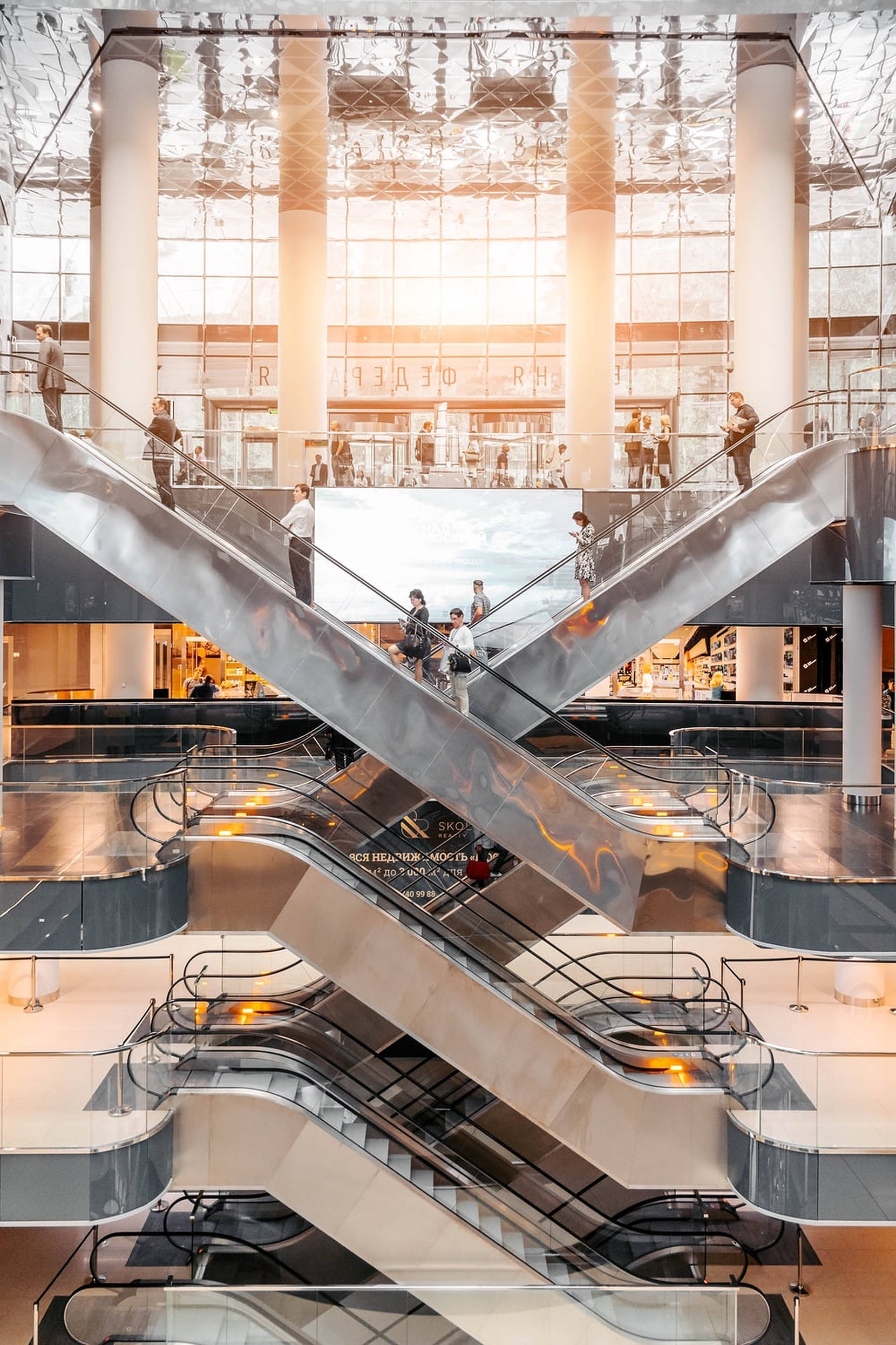 Shopping Mall Metal Escalators Fundal