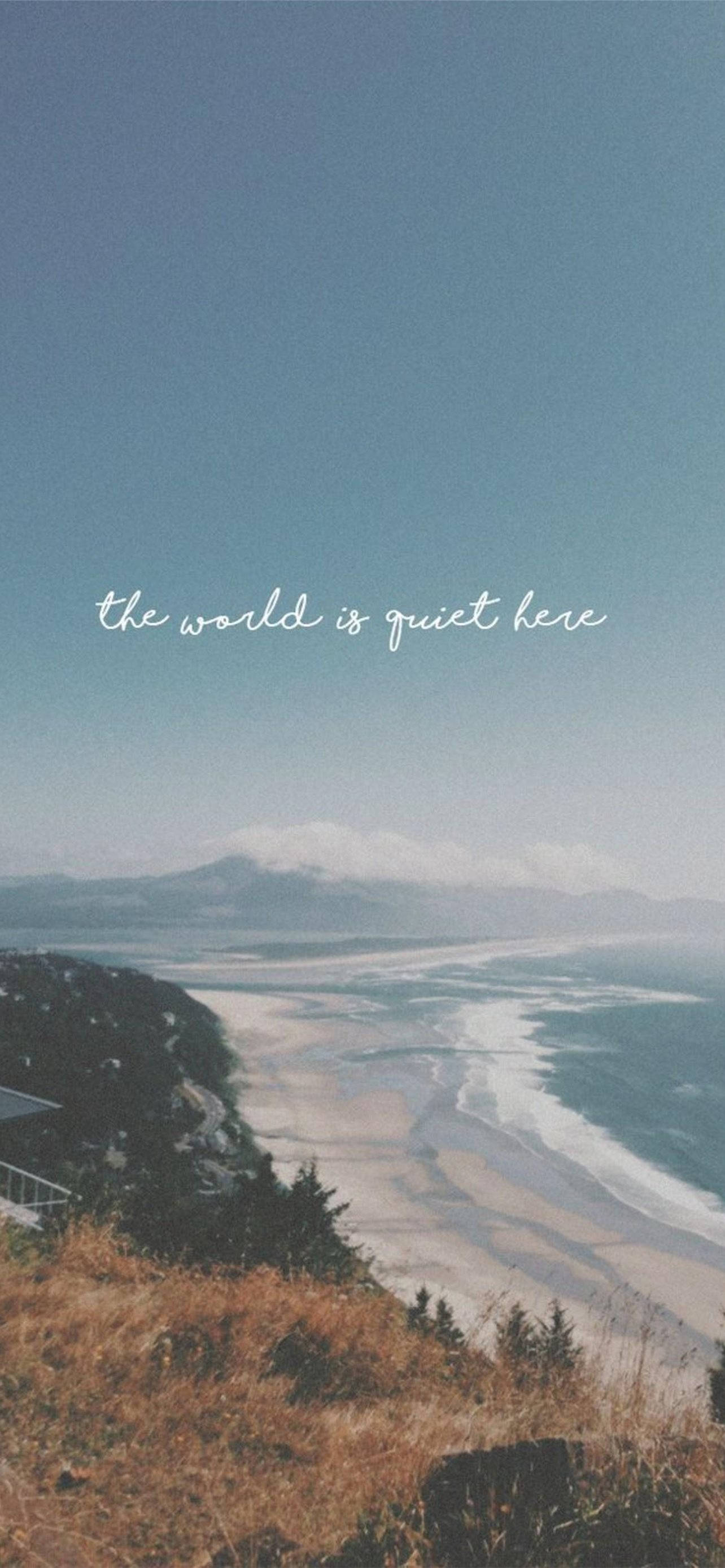 Shore Line Aesthetic Text Design iPhone Xr Fundal