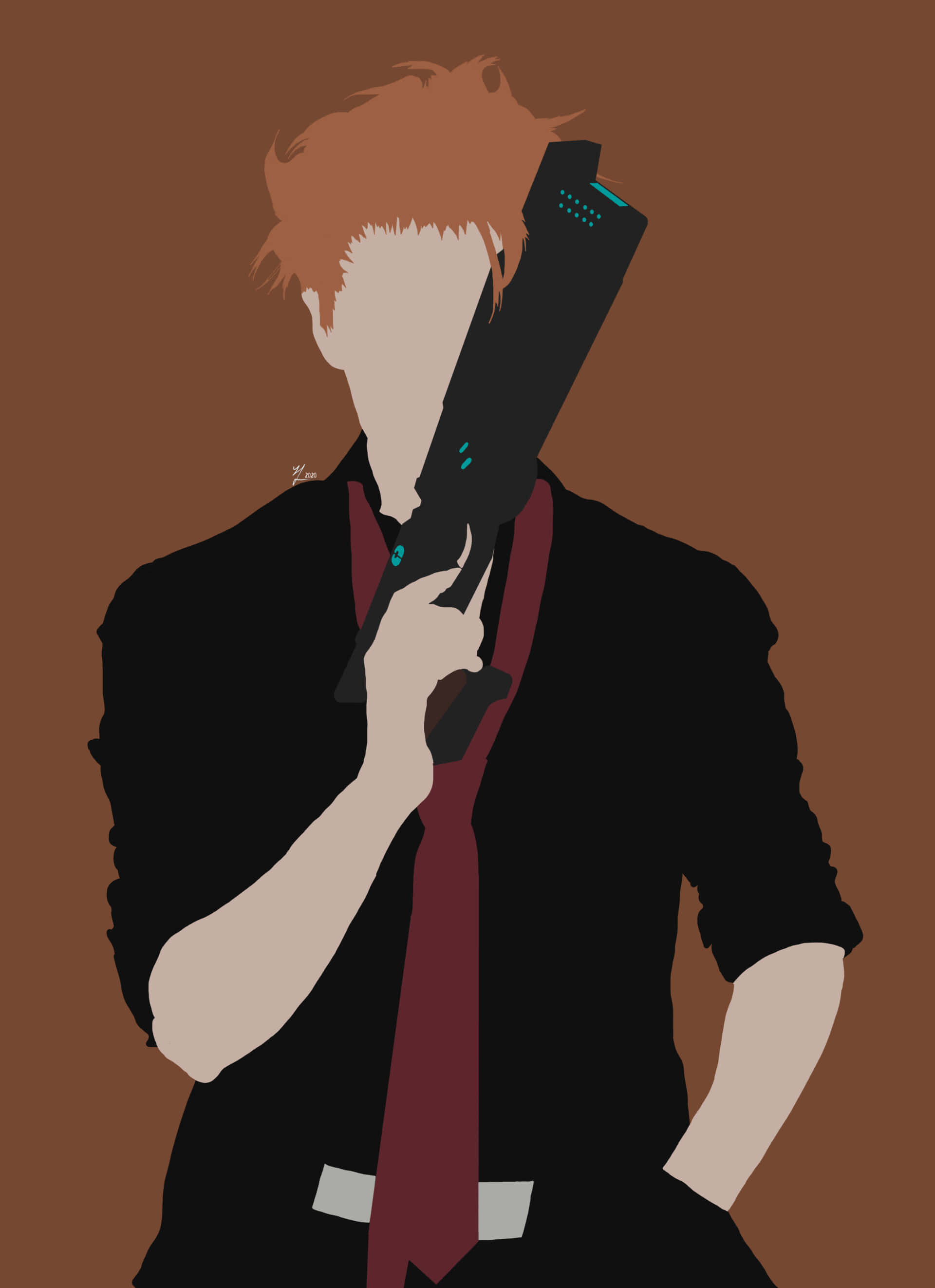 Shusei Kagari din Psycho-Pass într-o privire intensă Fundal