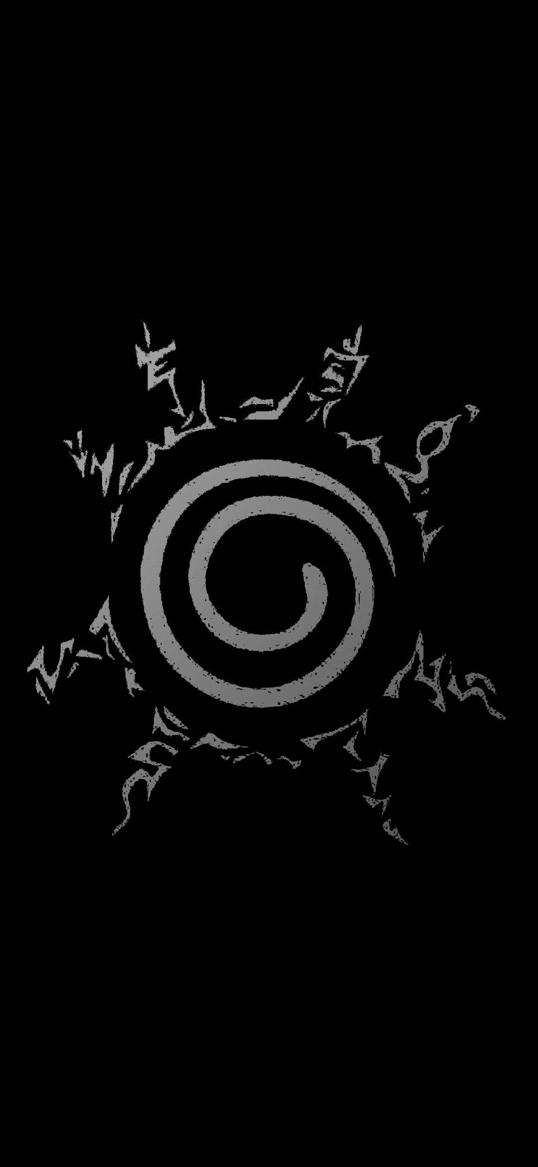 Sigiliul celor opt trigrame Naruto negru Fundal