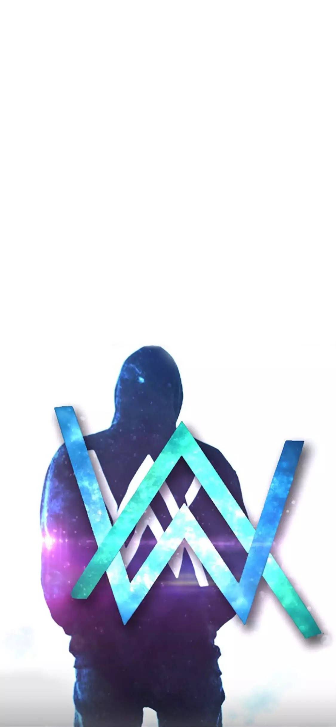 Siglă albastră Alan Walker Fundal